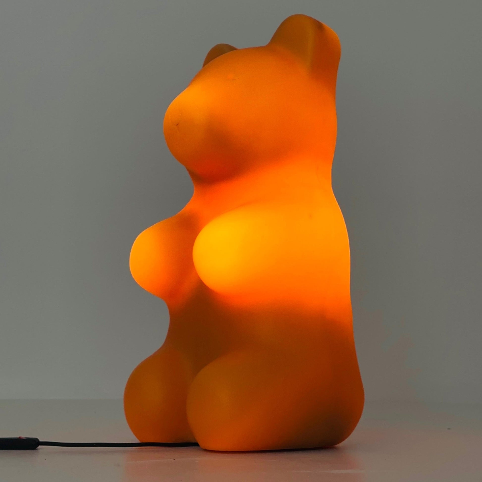 Retro large orange bear standing Lamp , by Heico 1980s Germany