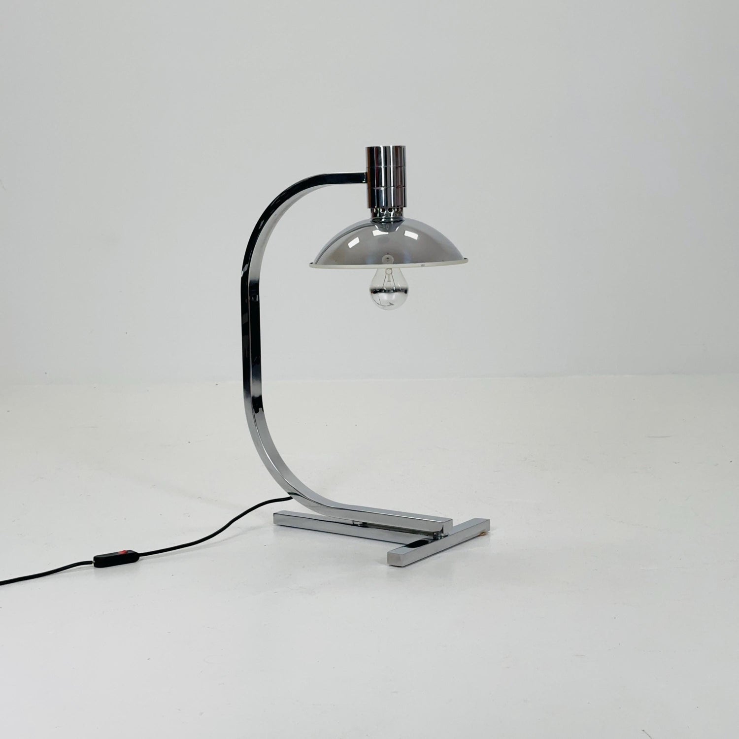 Rare Mid-Century Modern Chrome Large Table Lamp by Franco Albini, Franca Helg & Antonio Piva for Sirrah, Italy, 1960s
