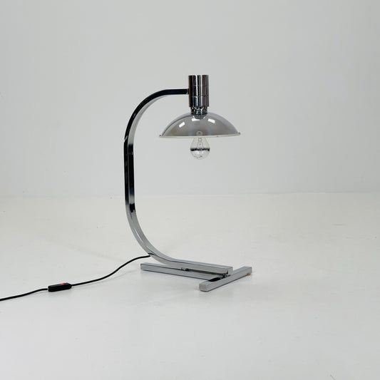 Rare Mid-Century Modern Chrome Large Table Lamp by Franco Albini, Franca Helg & Antonio Piva for Sirrah, Italy, 1960s
