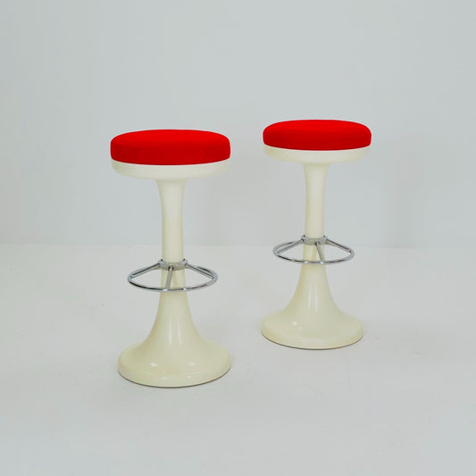 Set of 2 Space Age OH6 Bar Stools by Friedrich Stukenbröker, 1980s Germany