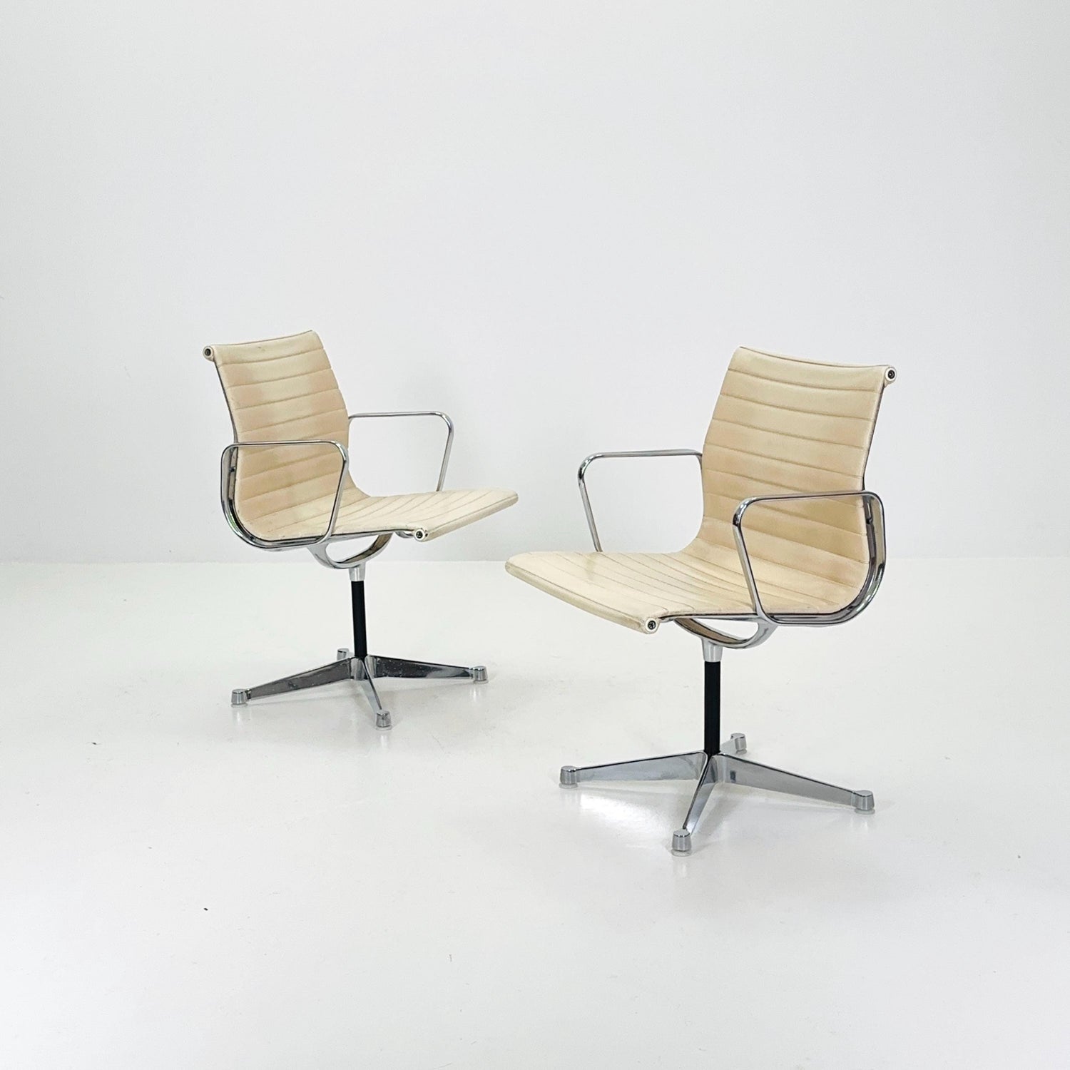 Set of 2 Mid Century EA108 Armchairs by Charles & Ray Eames for Herman Miller, 1970s USA