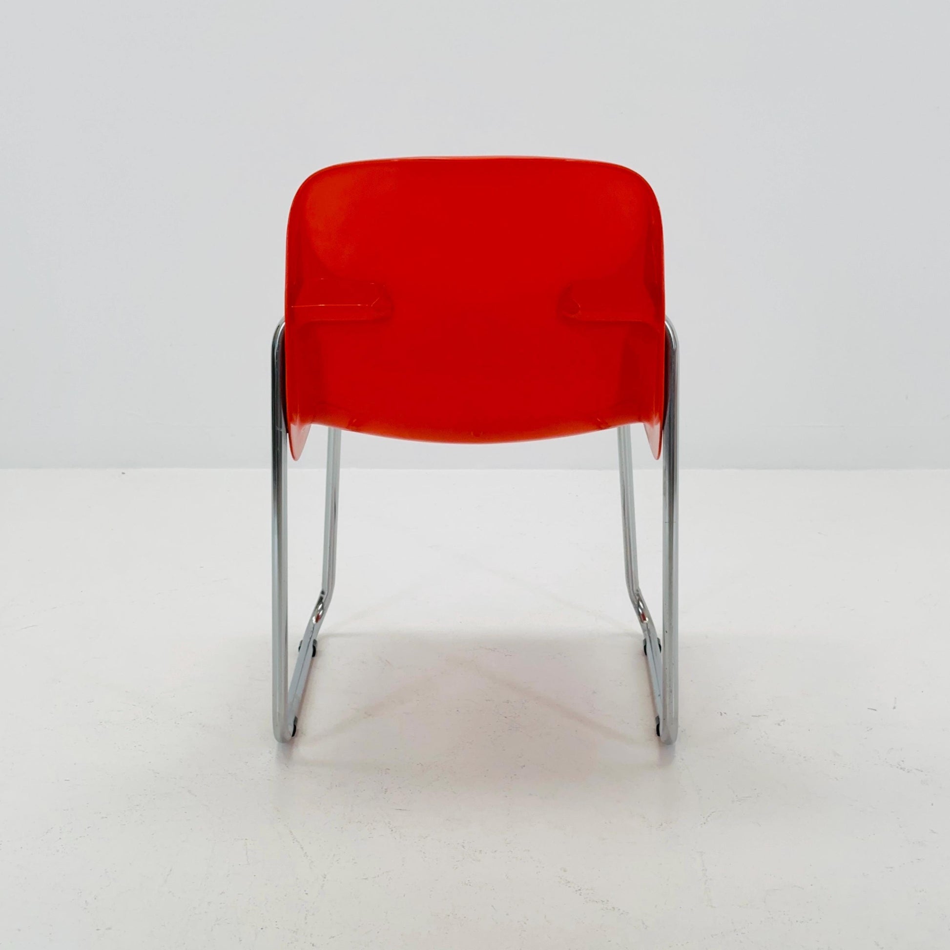 1 of 8 Mid Century Space Age Orange Chair by EKA Möbel, Germany 1970s