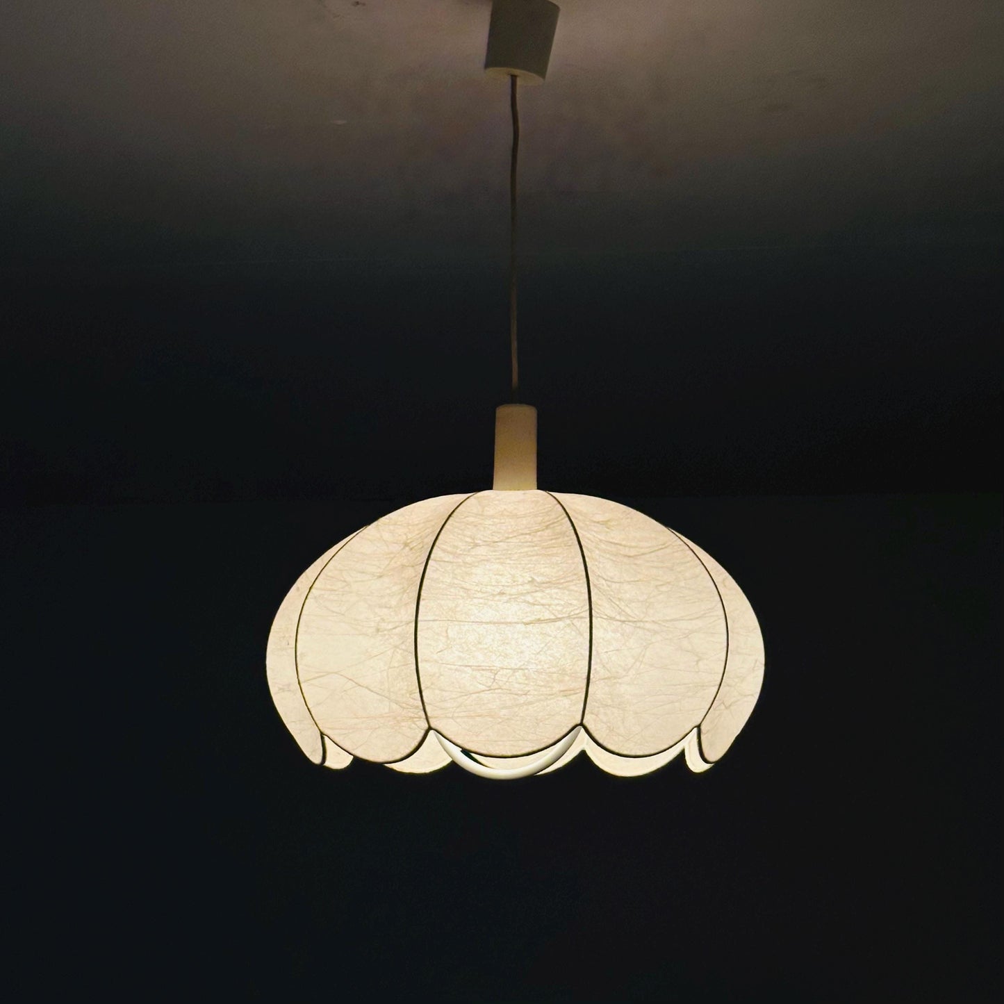 Mid century rare pendant lamp from the Cocoon series Designer Achille & Pier Giacomo Castiglioni Bovezzo (Italy) 1960s