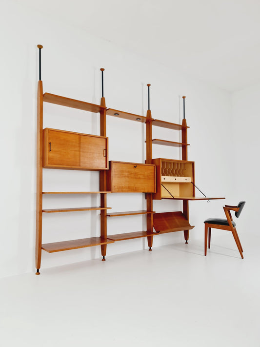 Rare Danish freestanding vintage Walnut bookshelf system /room Divider 1960s
