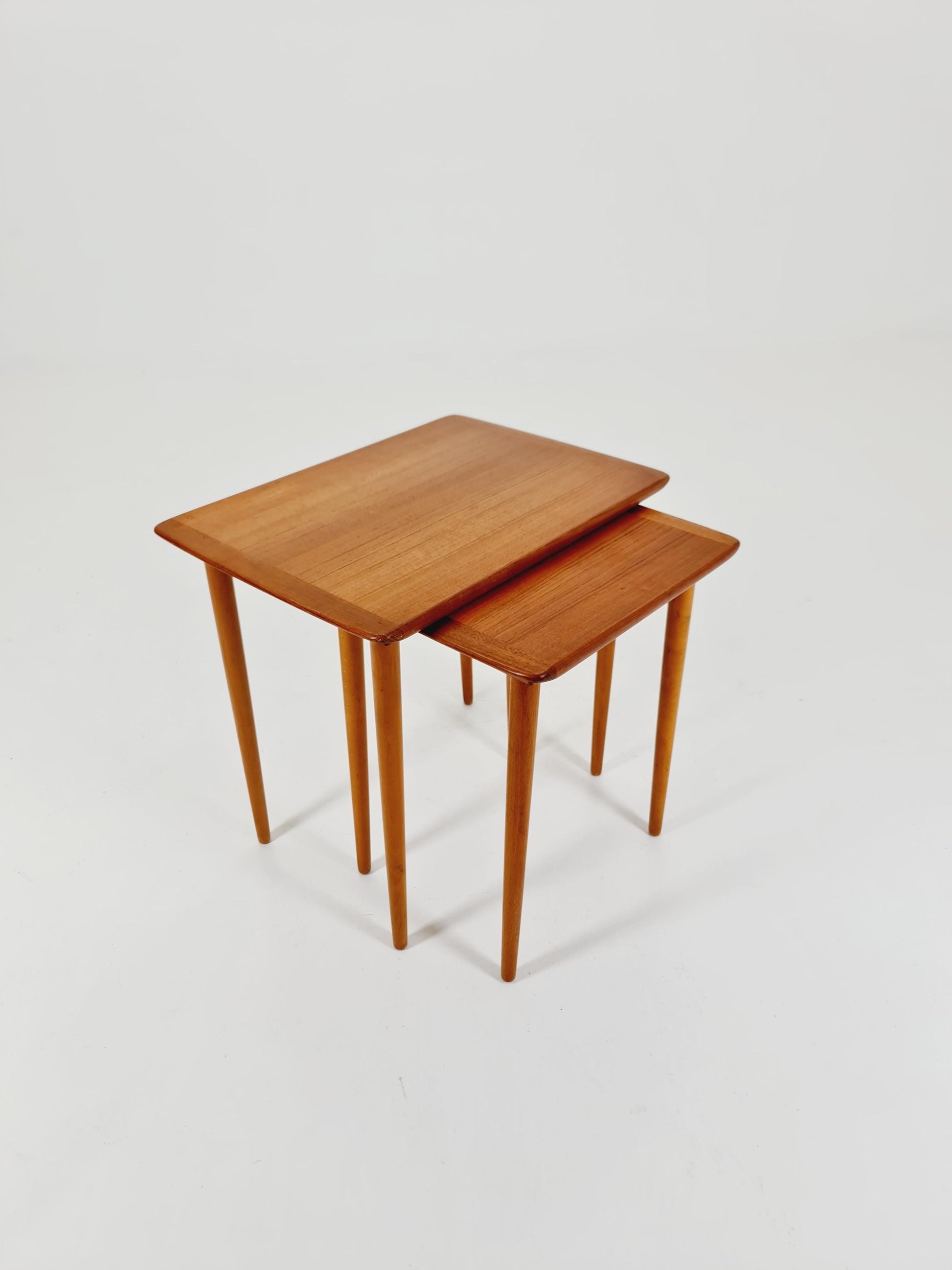 Midcentury Norway teak nesting tables/ side tables by Torpe Möbelfabrik 1960s