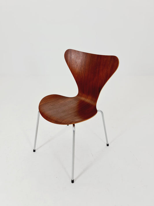 Vintage Teak 3107 Dining Chairs by Arne Jacobsen for Fritz Hansen, 1960s,