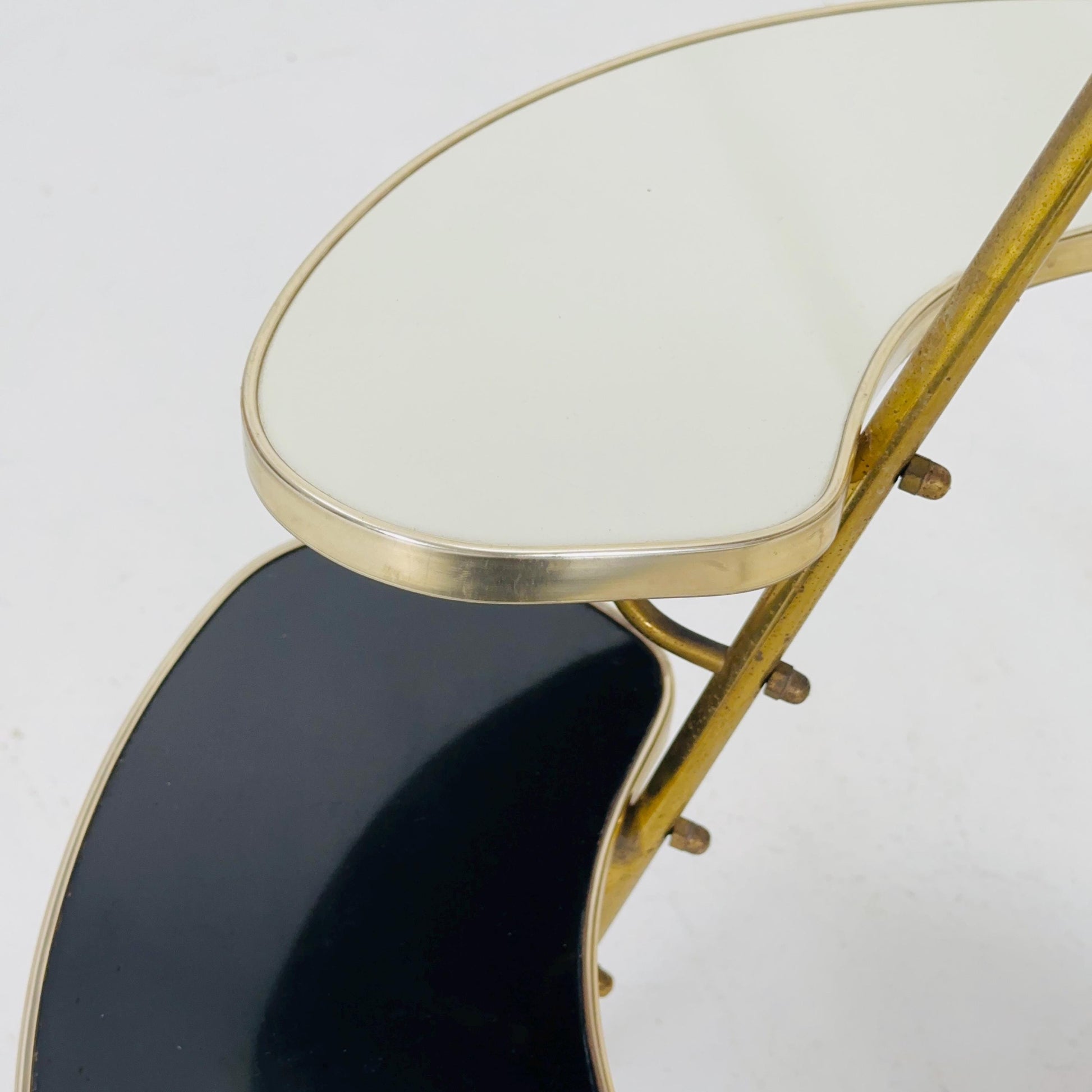 Rare Mid century brass German vintage flower table By Else Möbel, 1960s