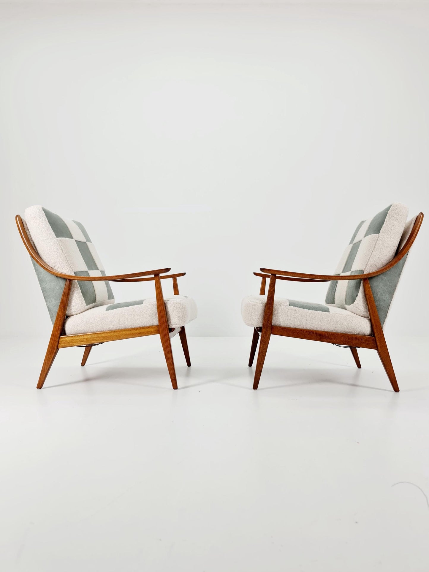Rare Midcentury German Set of club lounge chair By Knoll , 1950s