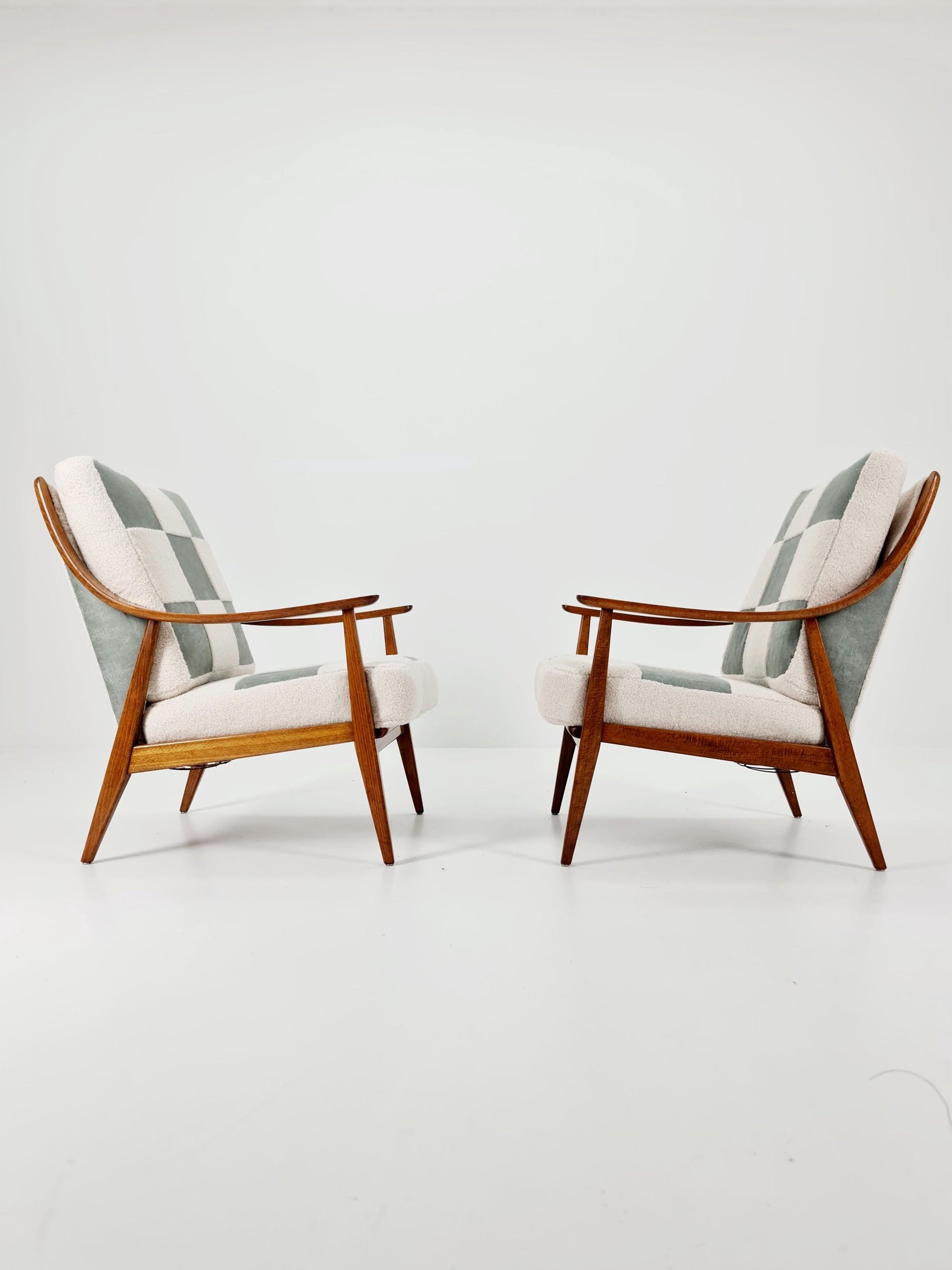 Rare Midcentury German Set of club lounge chair By Knoll , 1950s