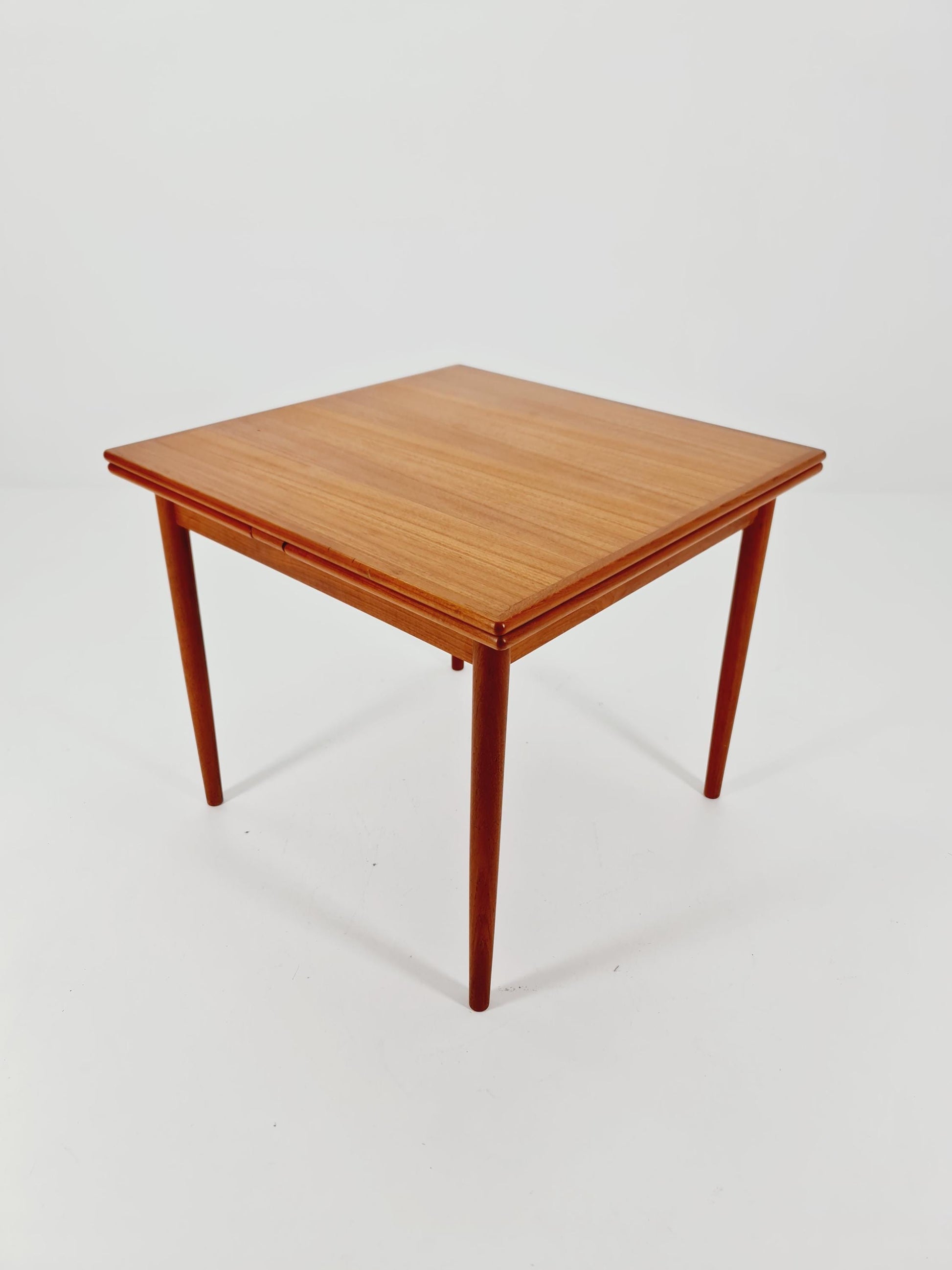 Danish rectangular teak table with two extension leaves, Denmark 1960s