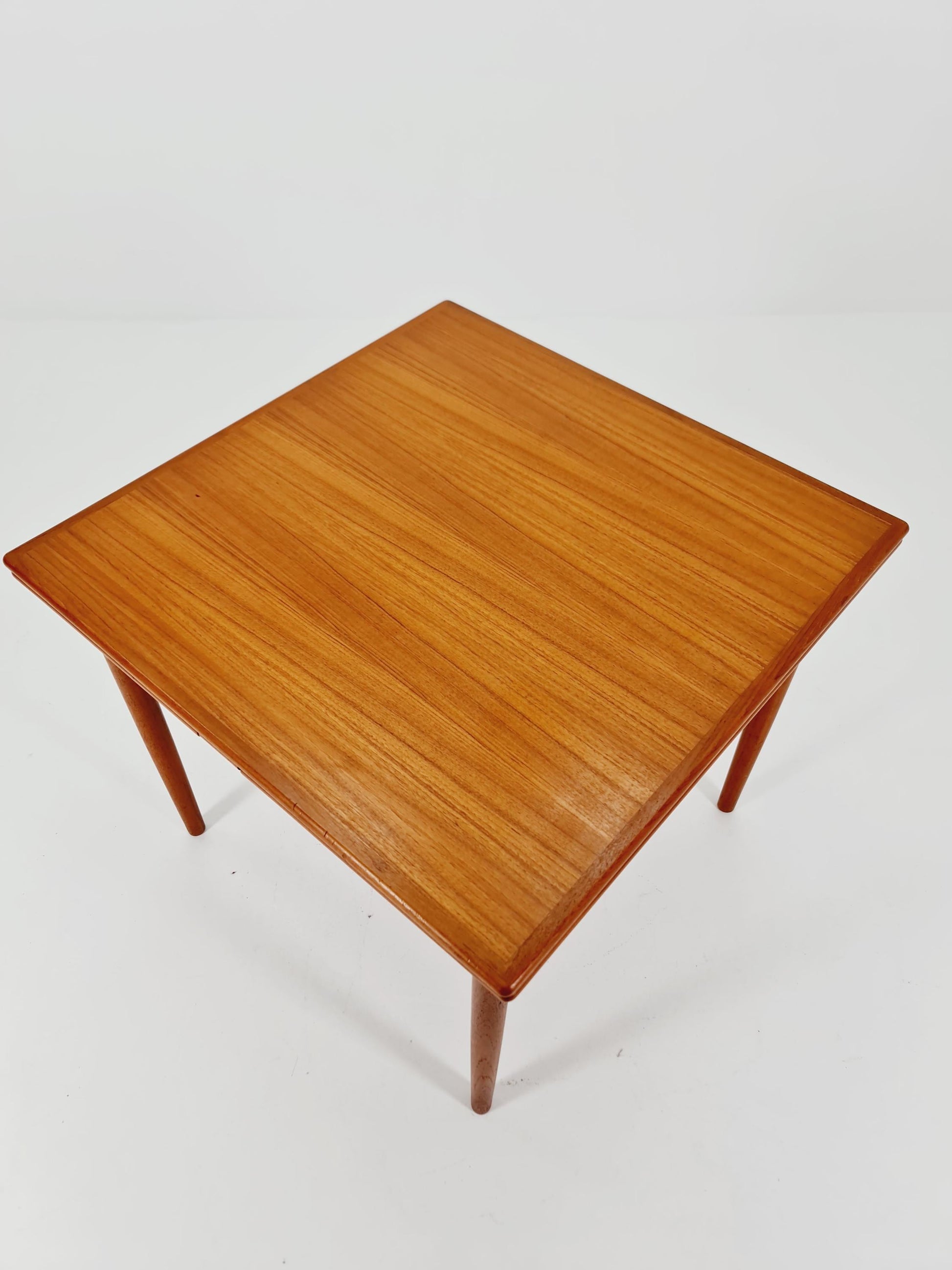 Danish rectangular teak table with two extension leaves, Denmark 1960s