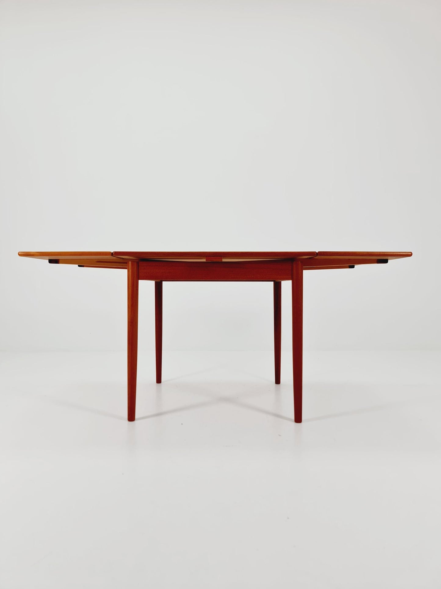 Danish rectangular teak table with two extension leaves, Denmark 1960s