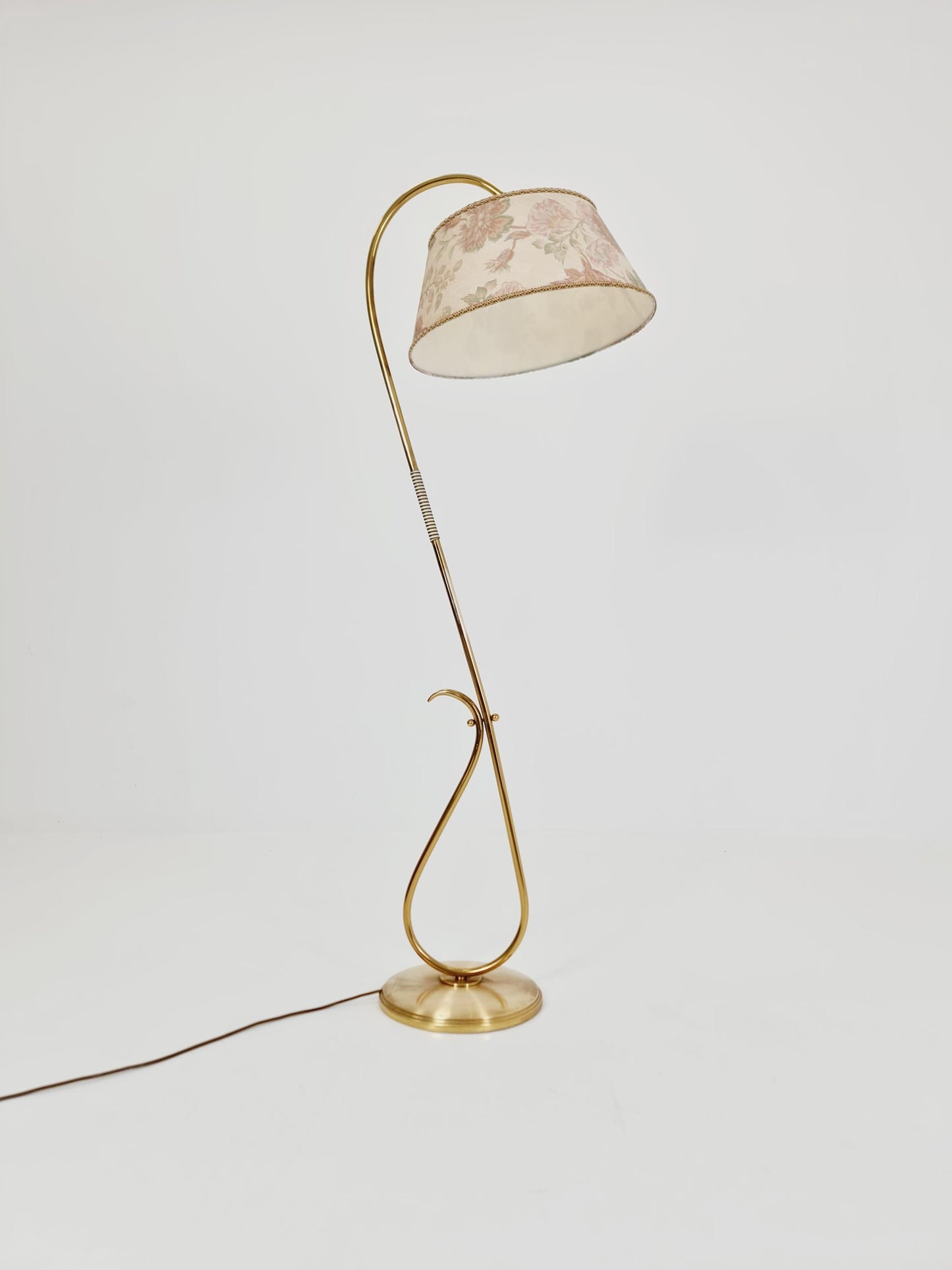 EXTREME RARE brass 1950s vintage floor lamp