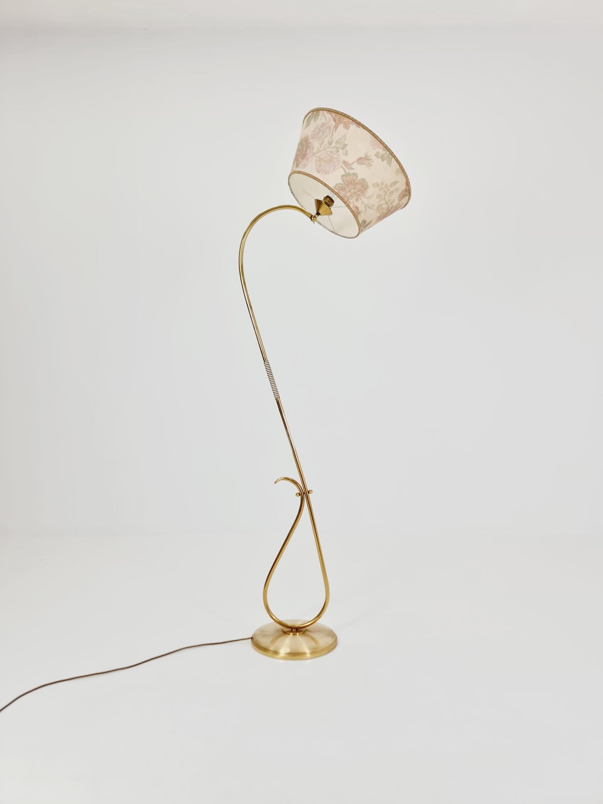 EXTREME RARE brass 1950s vintage floor lamp