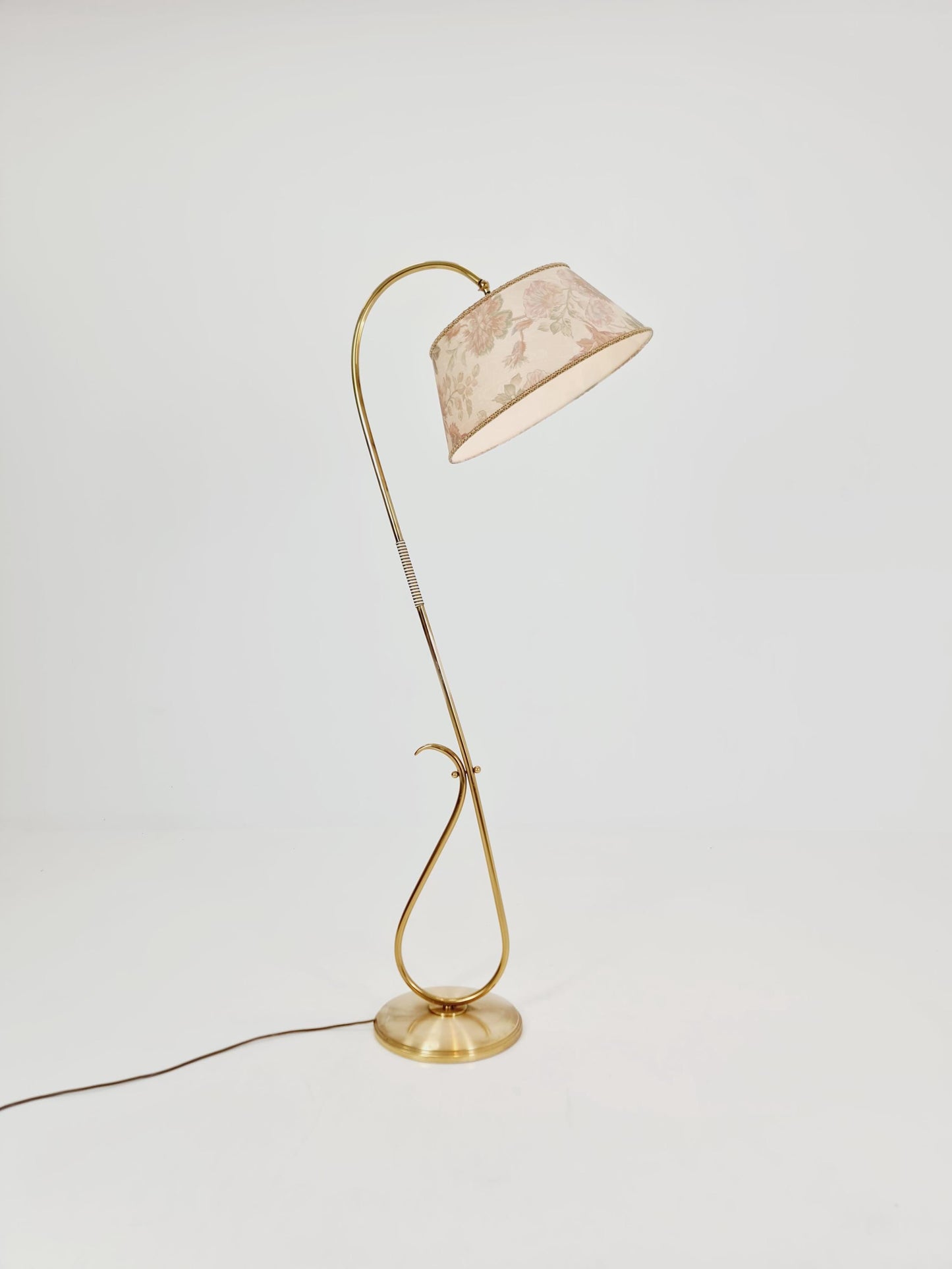 EXTREME RARE brass 1950s vintage floor lamp