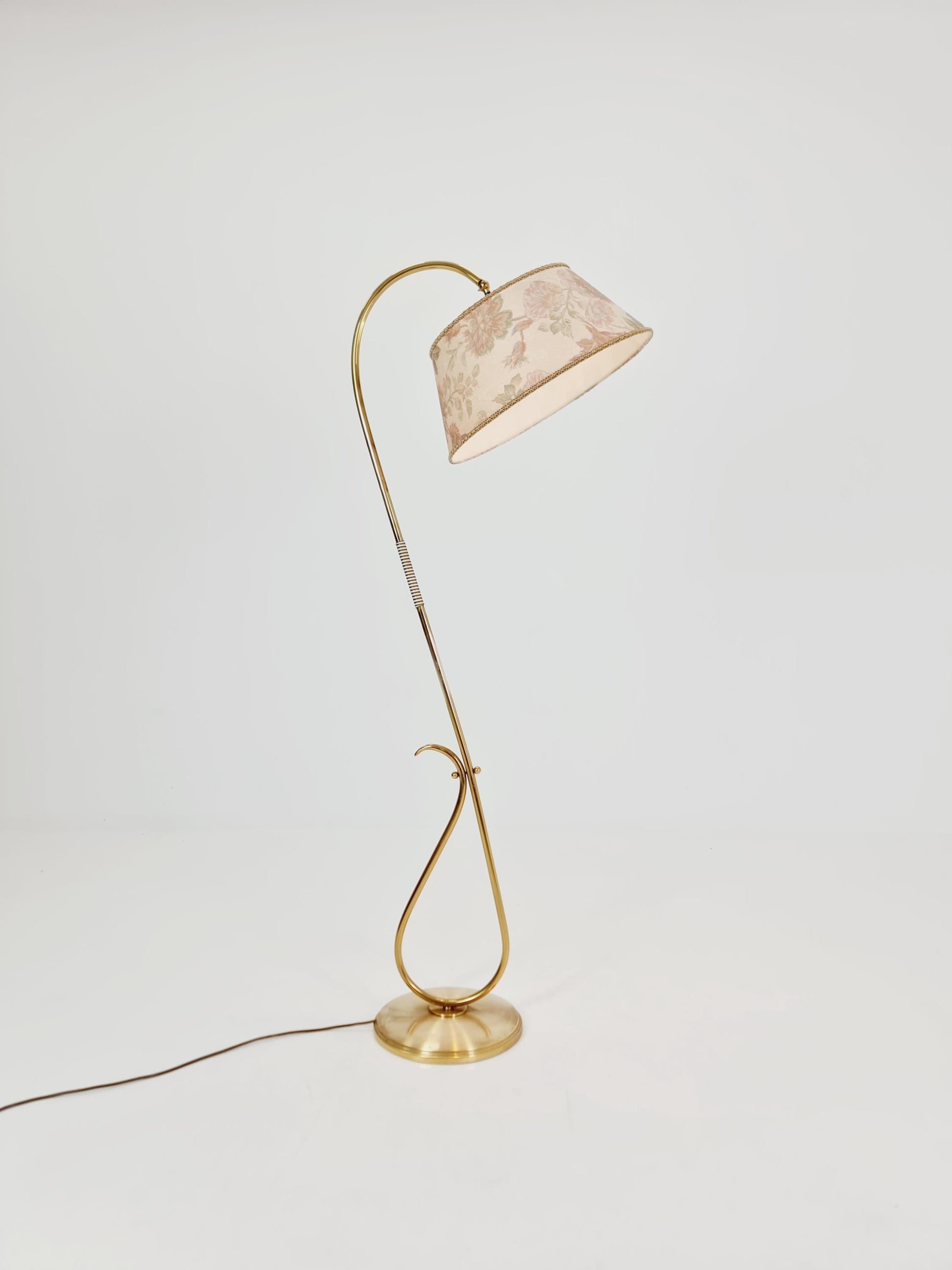 EXTREME RARE brass 1950s vintage floor lamp