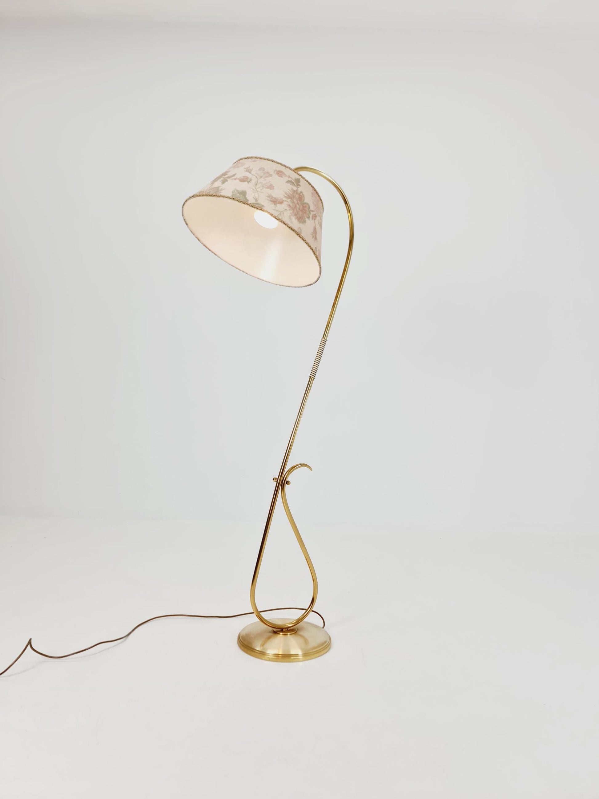 EXTREME RARE brass 1950s vintage floor lamp