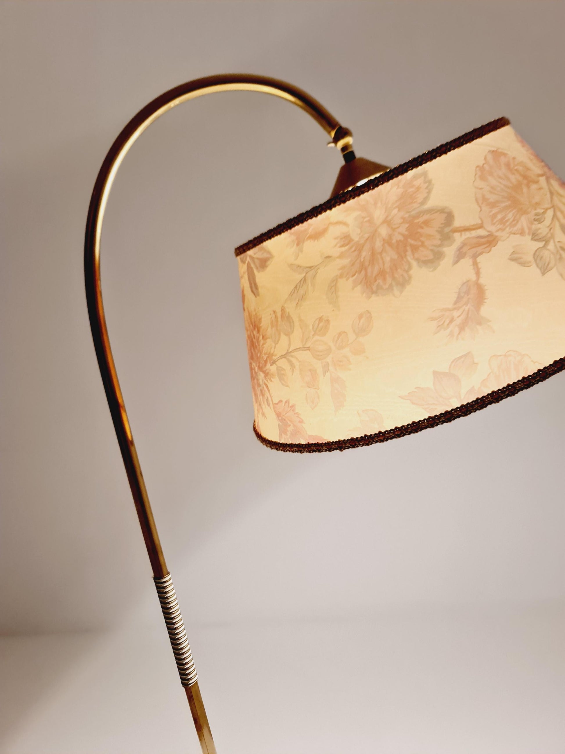 EXTREME RARE brass 1950s vintage floor lamp