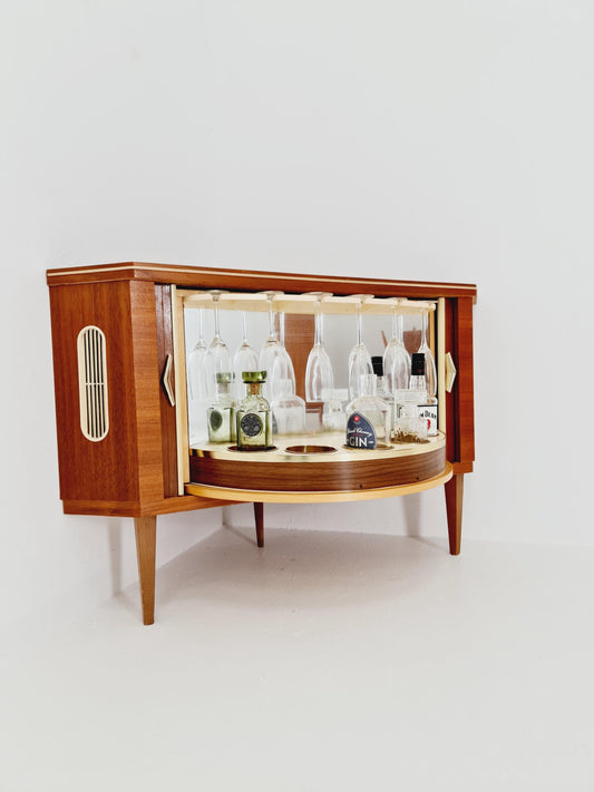 Rare Mid century Corner German bar/ sideboard, 1950s
