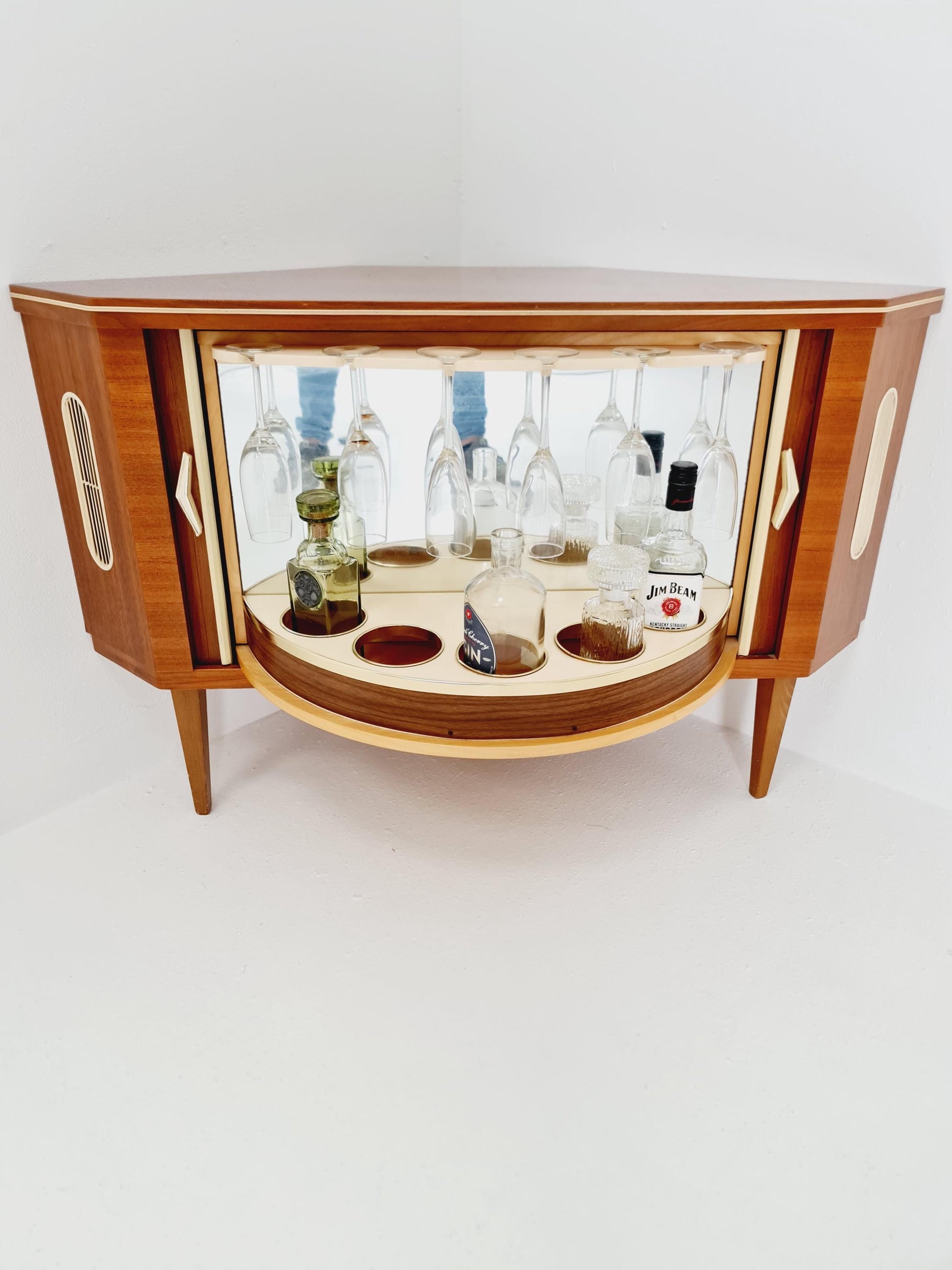 Rare Mid century Corner German bar/ sideboard, 1950s