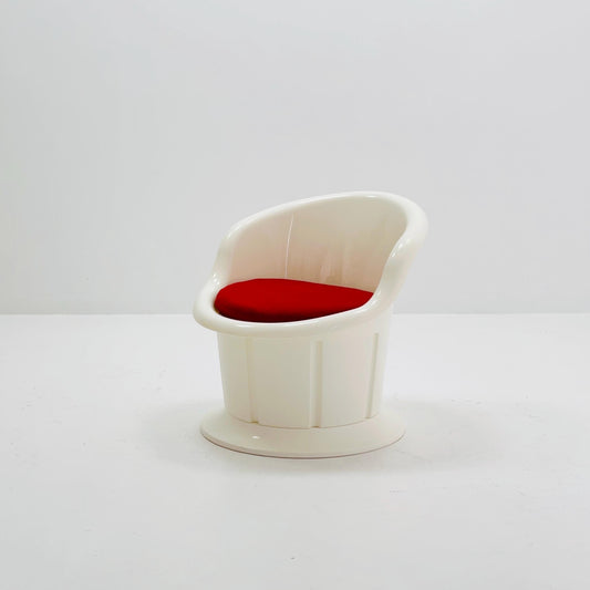 Vintage IKEA Popptorp Armchair – 1990s Swedish Design by Karin & Magnus Högberg, Red Cushion Lounge Chair
