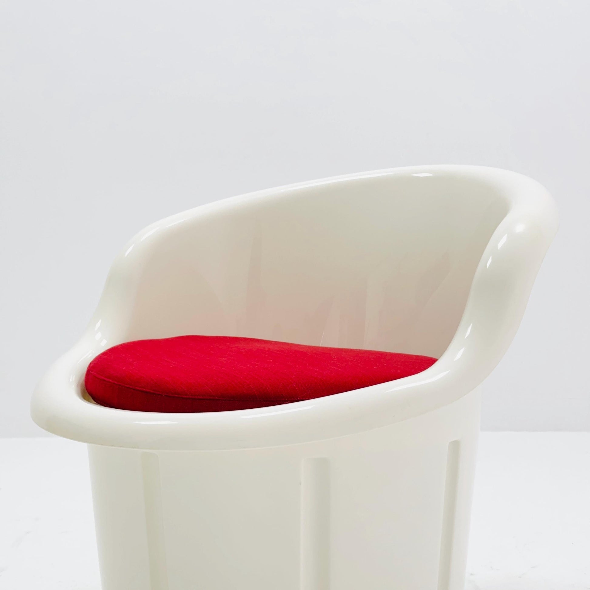 Vintage IKEA Popptorp Armchair – 1990s Swedish Design by Karin & Magnus Högberg, Red Cushion Lounge Chair