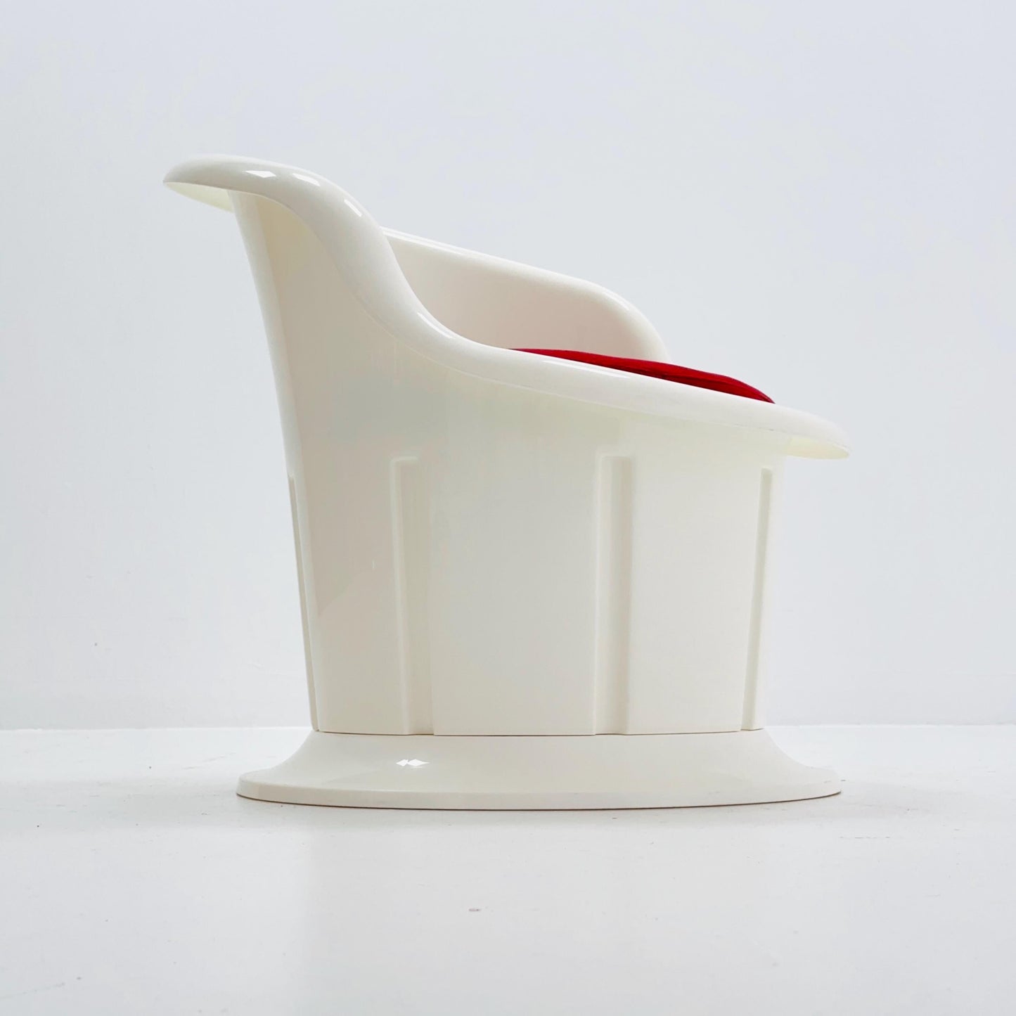 Vintage IKEA Popptorp Armchair – 1990s Swedish Design by Karin & Magnus Högberg, Red Cushion Lounge Chair