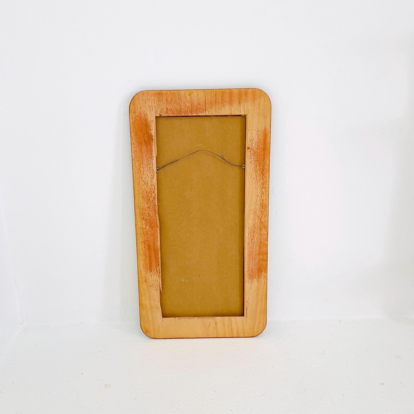 Mid century Scandinavian Mirror with Curved Glass, by Eriksmålaglas Sweden 1960s