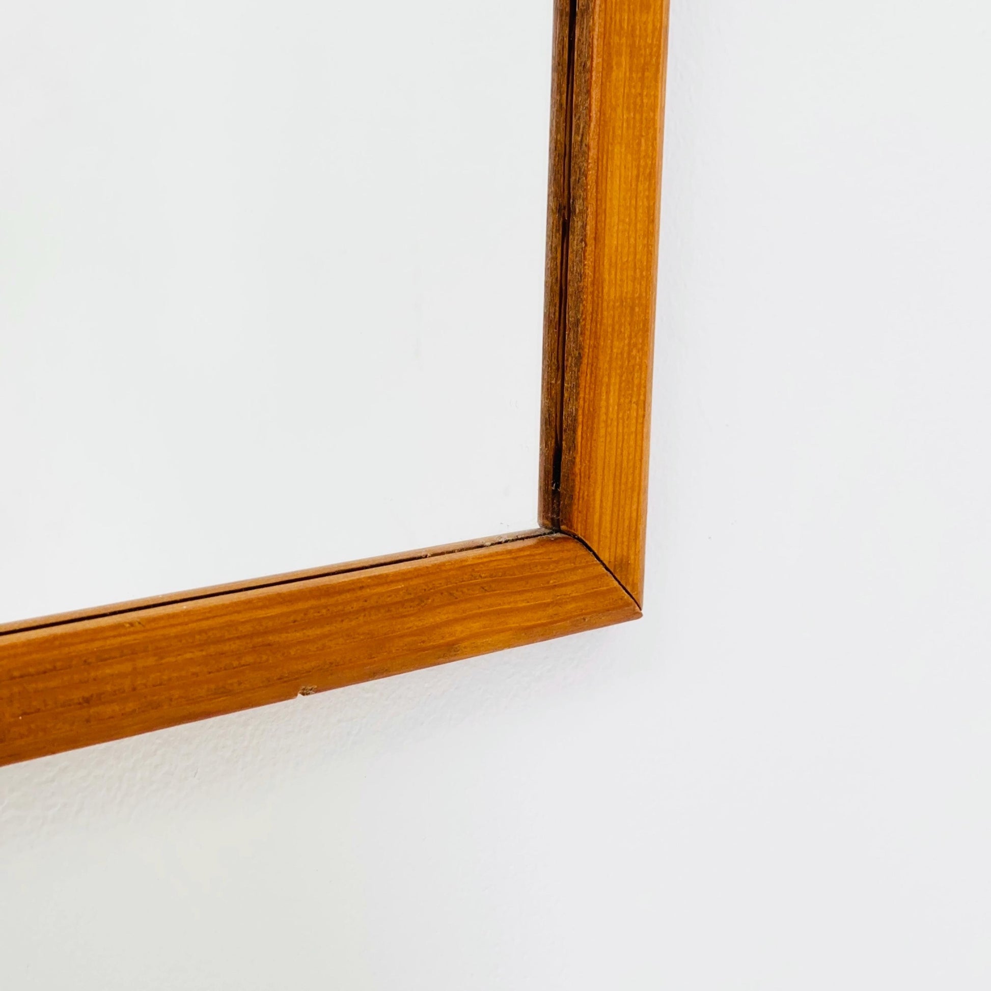 Big Teak mid-century Modern wall-mounted mirror , 1960s