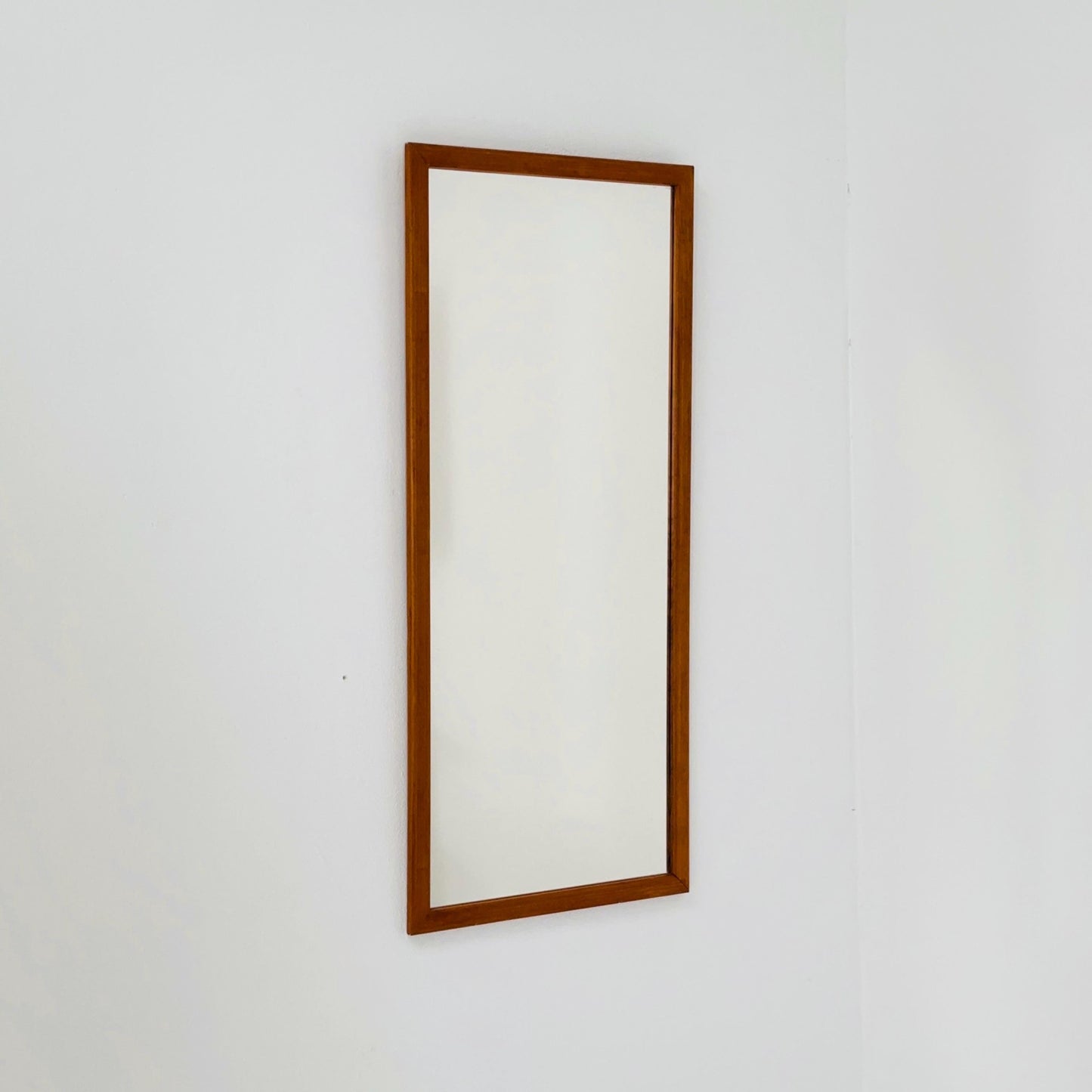 Big Teak mid-century Modern wall-mounted mirror , 1960s