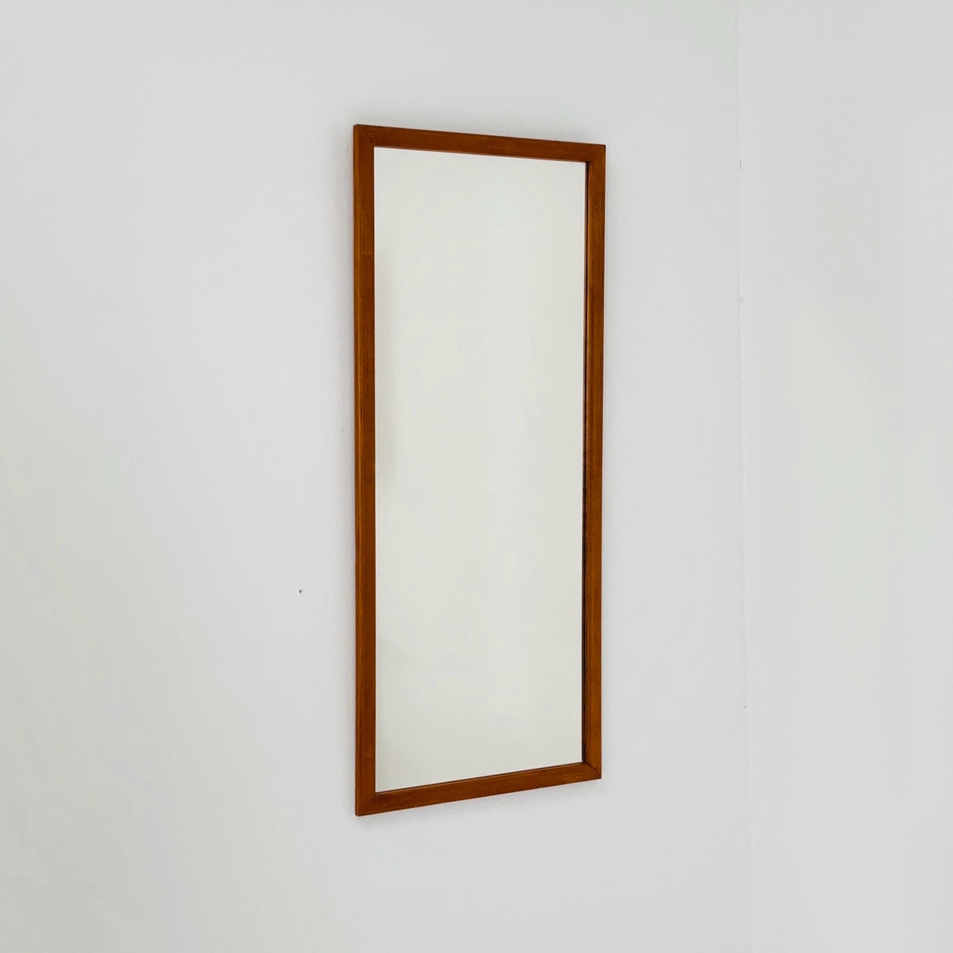 Big Teak mid-century Modern wall-mounted mirror , 1960s