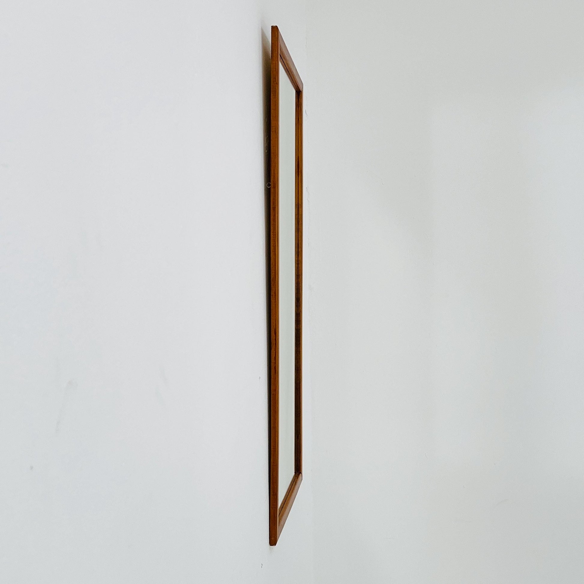 Big Teak mid-century Modern wall-mounted mirror , 1960s