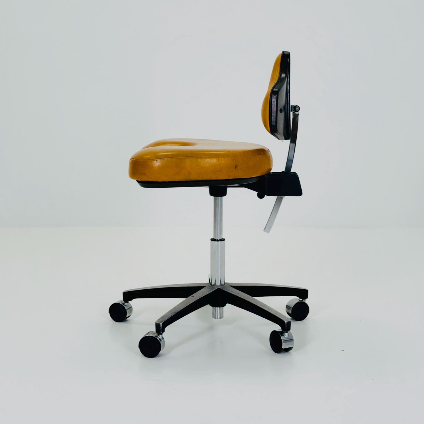 Industrial vintage leather office dental chair by chyres Virginia