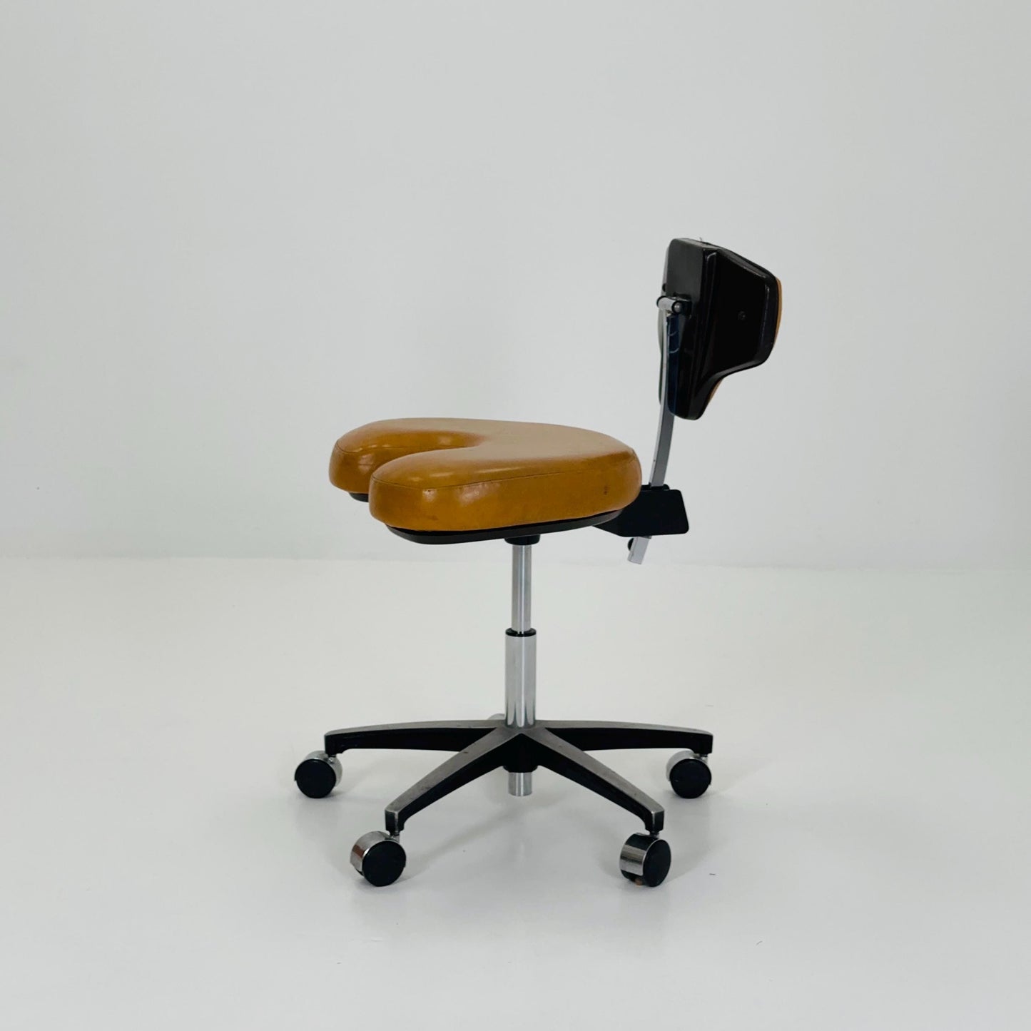 Industrial vintage leather office dental chair by chyres Virginia
