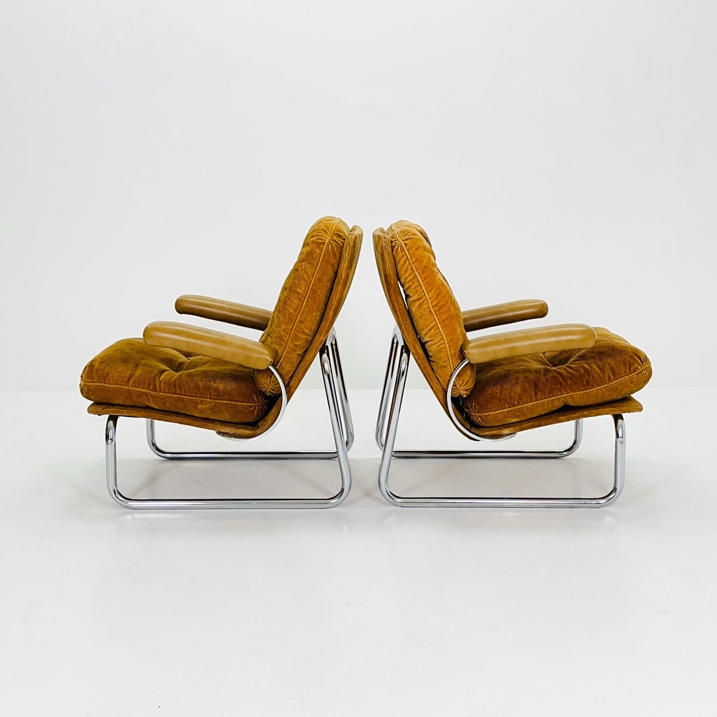 Set of 2 Bauhaus Lounge Armchairs by Tacke Möbel, Germany, 1980s