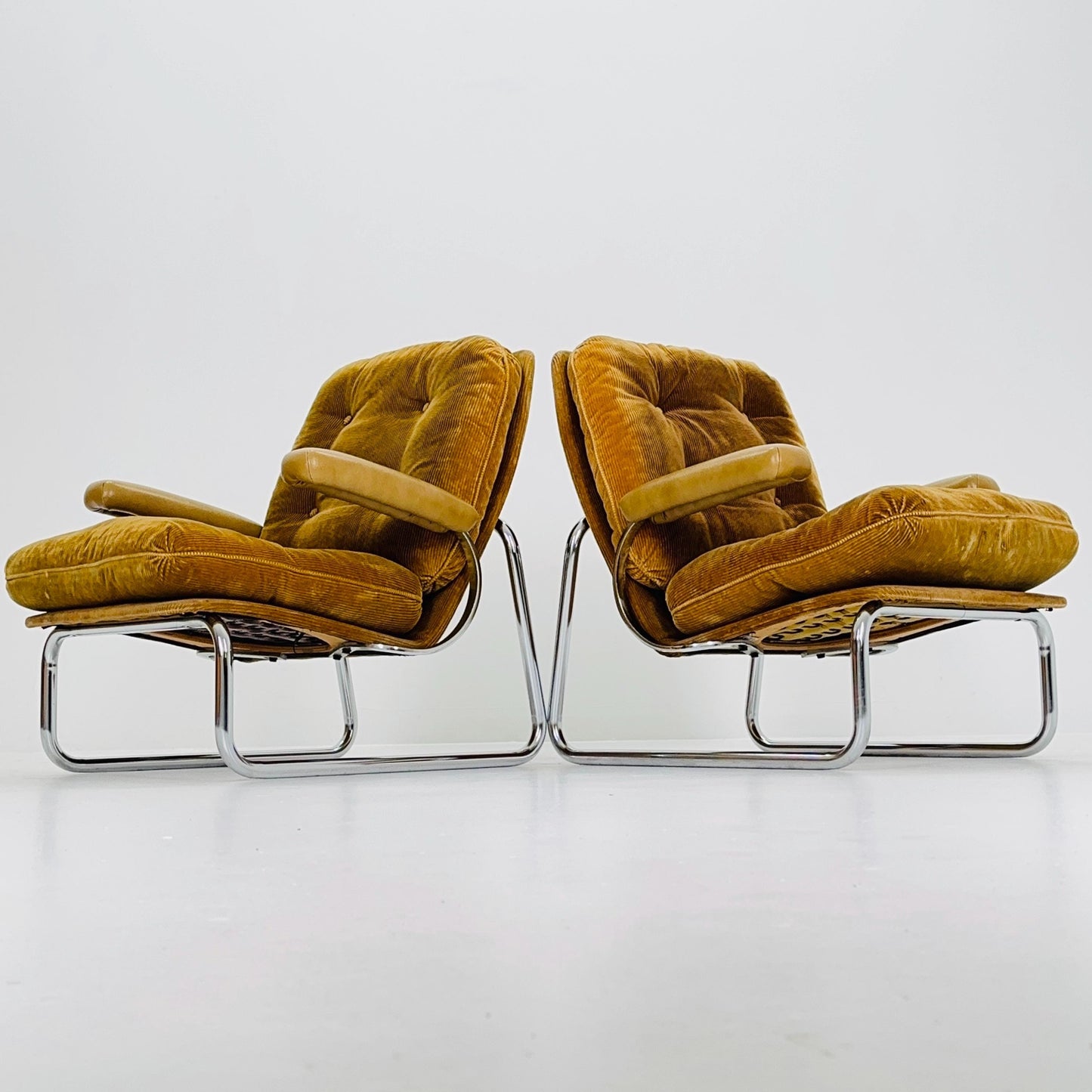 Set of 2 Bauhaus Lounge Armchairs by Tacke Möbel, Germany, 1980s