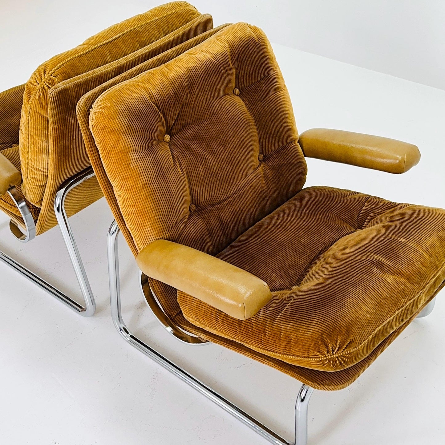 Set of 2 Bauhaus Lounge Armchairs by Tacke Möbel, Germany, 1980s