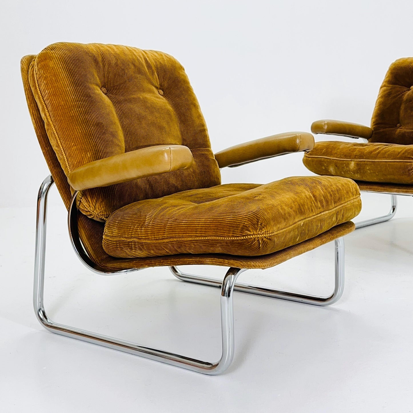Set of 2 Bauhaus Lounge Armchairs by Tacke Möbel, Germany, 1980s