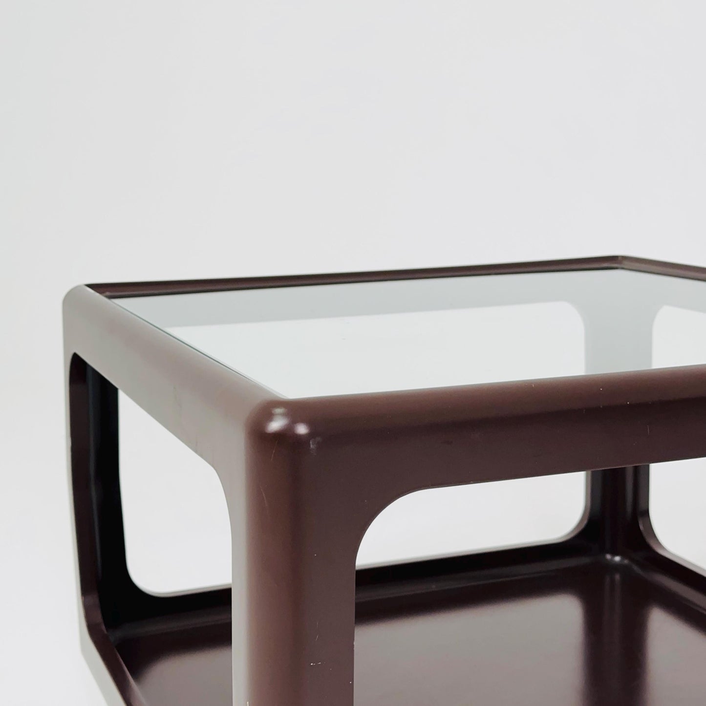 Mid century Space Age brown Coffee Table by Peter Ghyczy for Horn Germany , 1970s