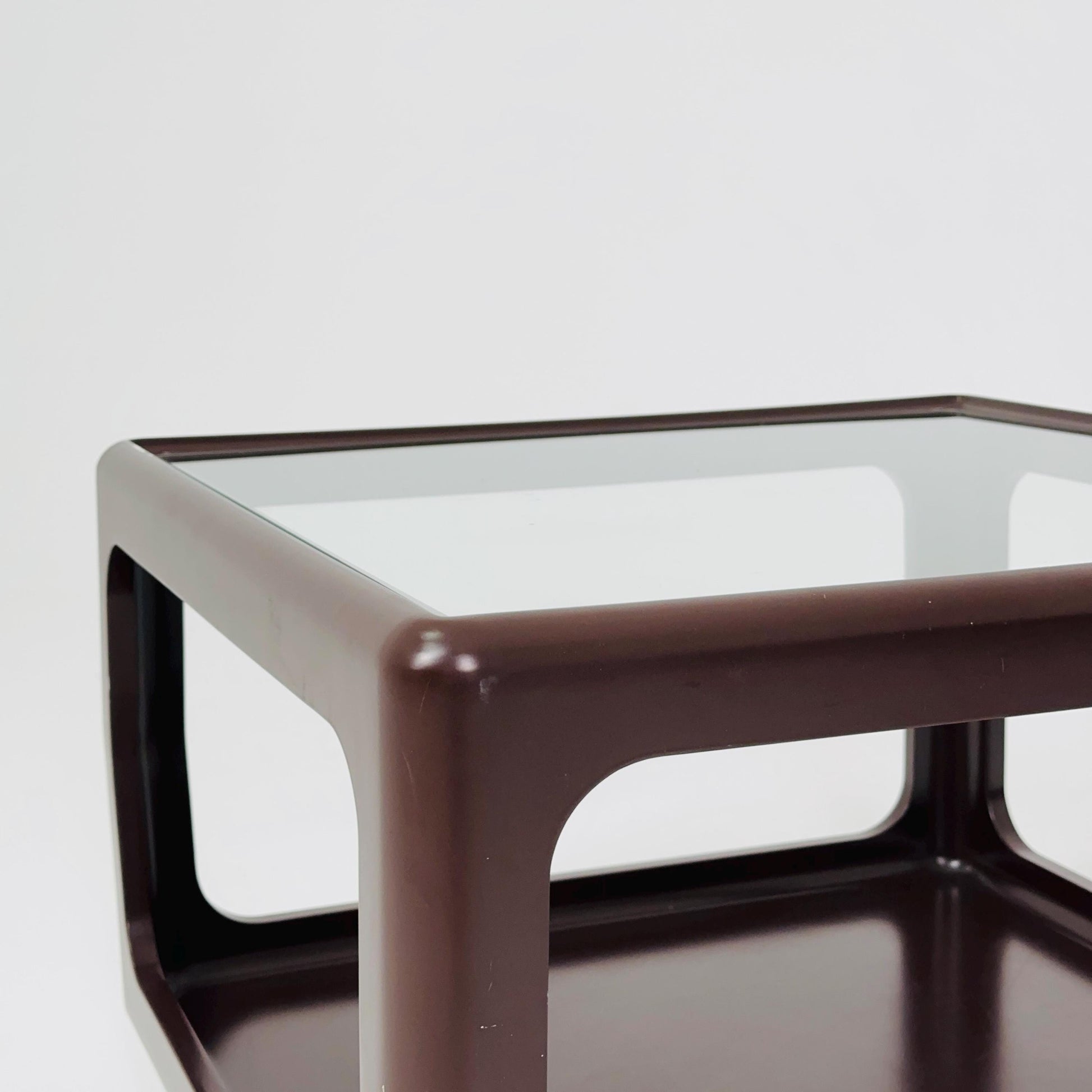 Mid century Space Age brown Coffee Table by Peter Ghyczy for Horn Germany , 1970s