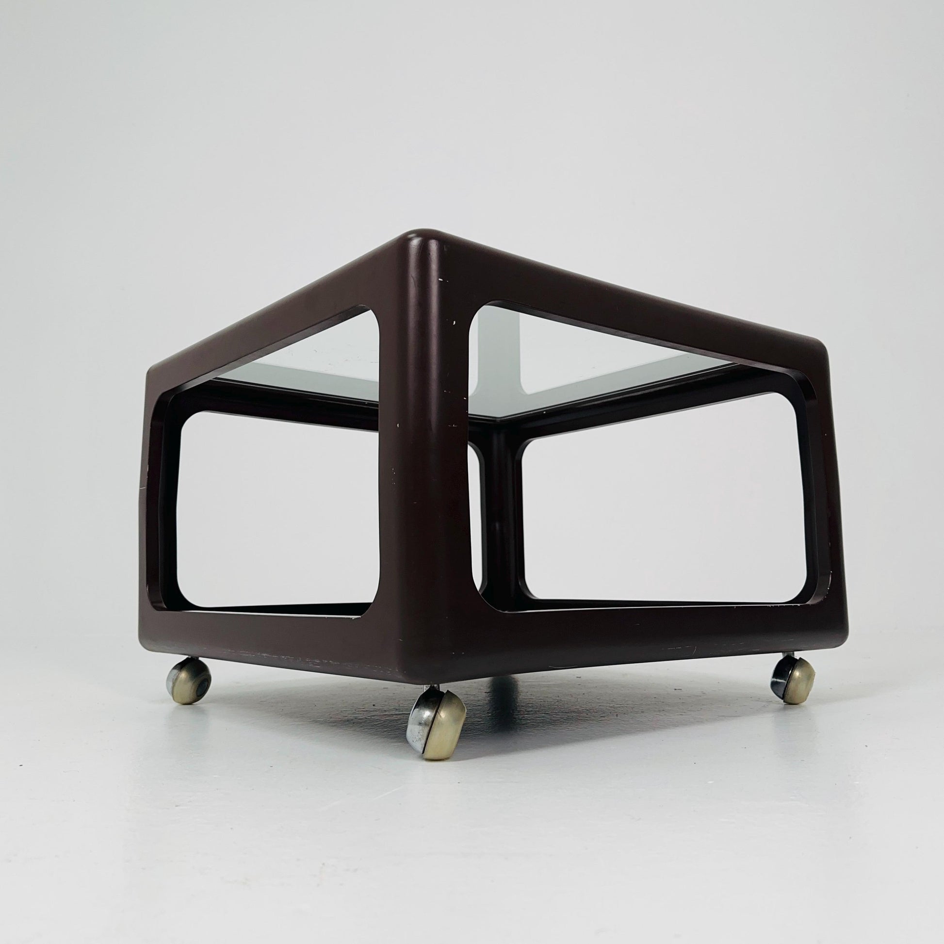 Mid century Space Age brown Coffee Table by Peter Ghyczy for Horn Germany , 1970s