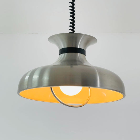 Mid-Century GRAEWE Stainless Steel Pendant Lamp, Germany 1970s