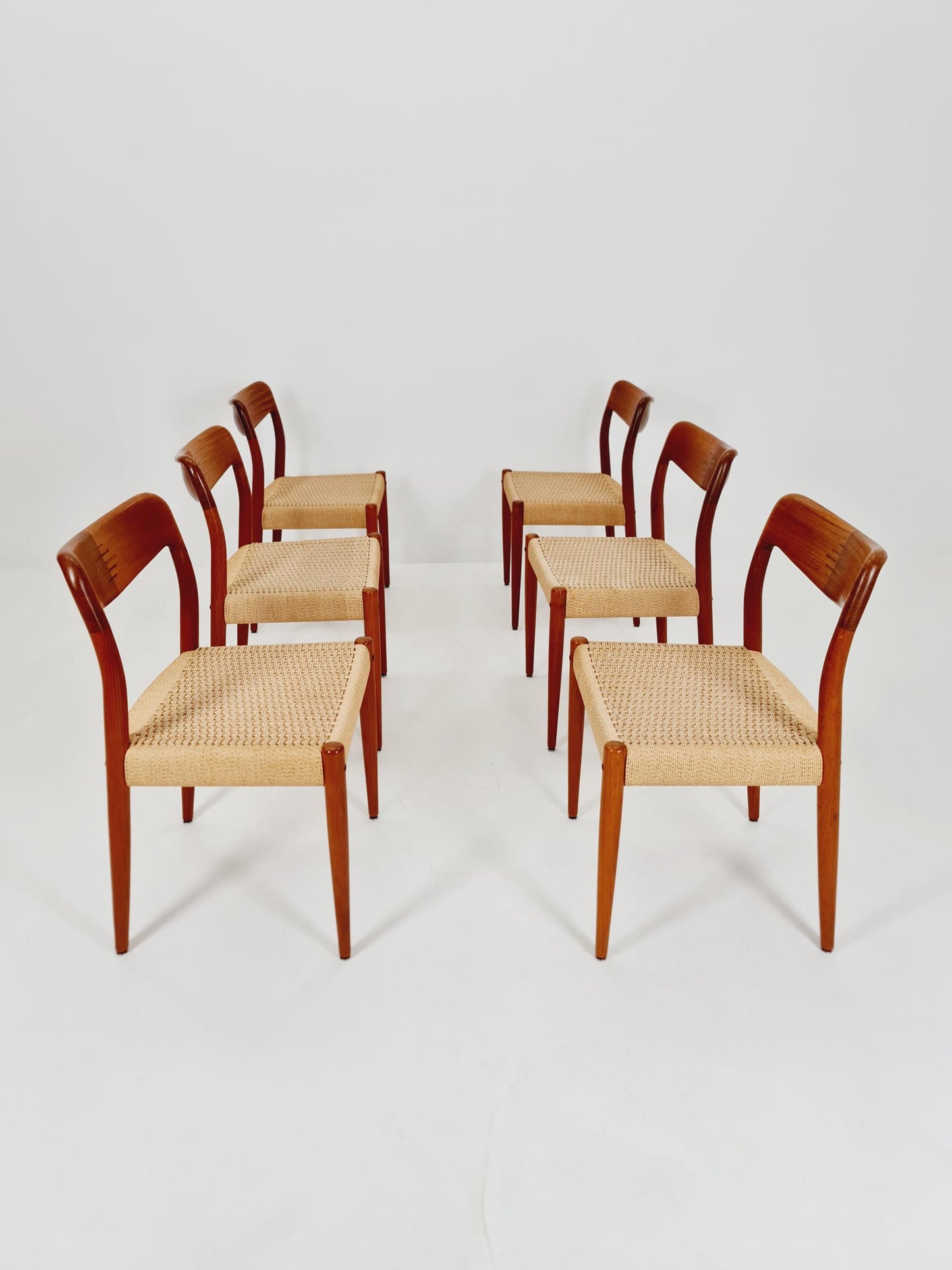 Rare MidCentury Danish Teak Dining Chairs Johannes Andersen for Uldum , 1960s, set of 6