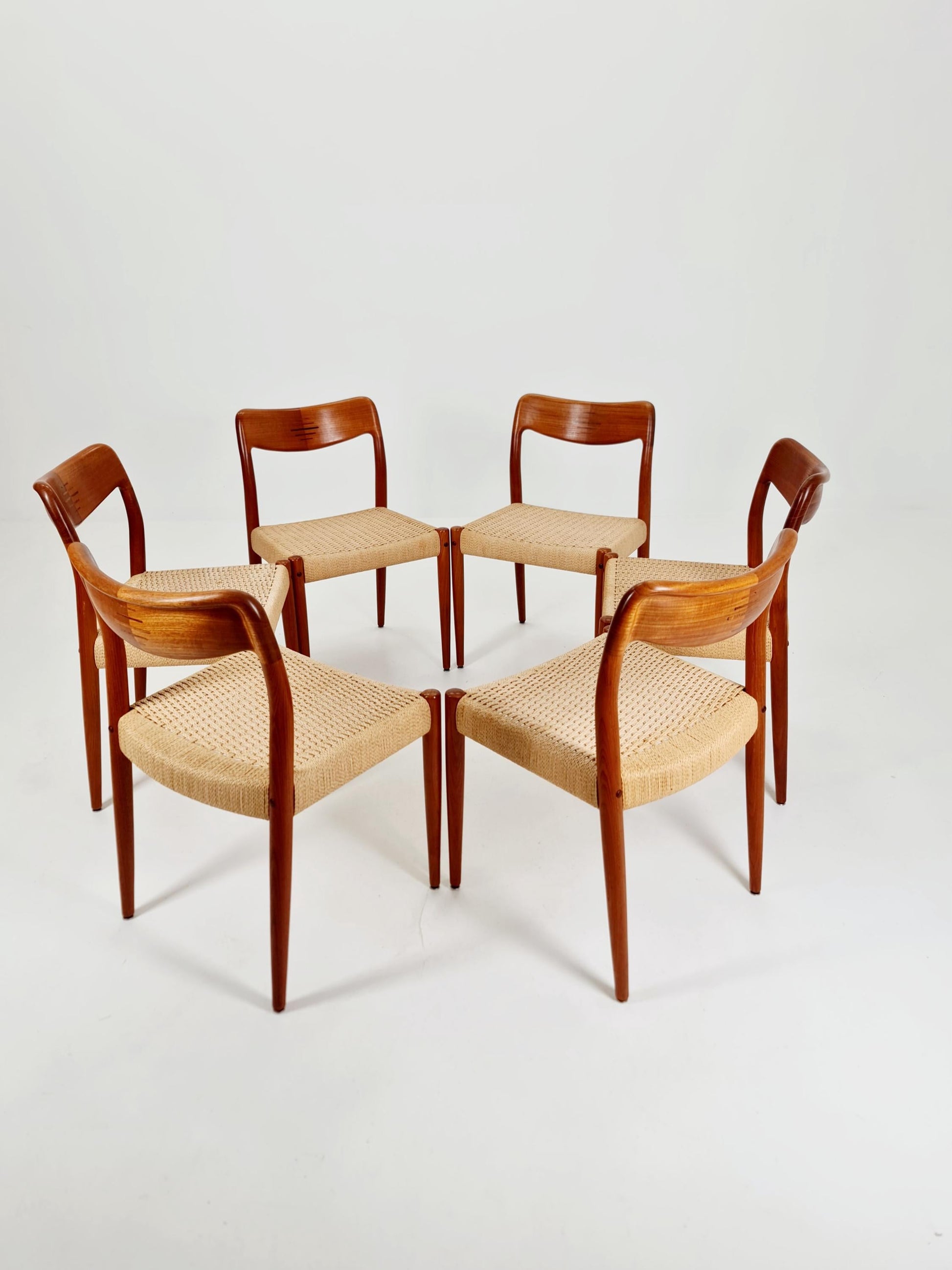 Rare MidCentury Danish Teak Dining Chairs Johannes Andersen for Uldum , 1960s, set of 6