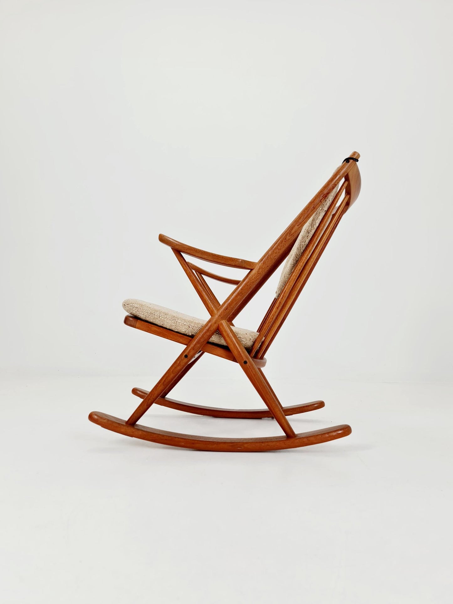Danish teak Rocking Chair by Frank Reenskaug for Bramin, 1960s