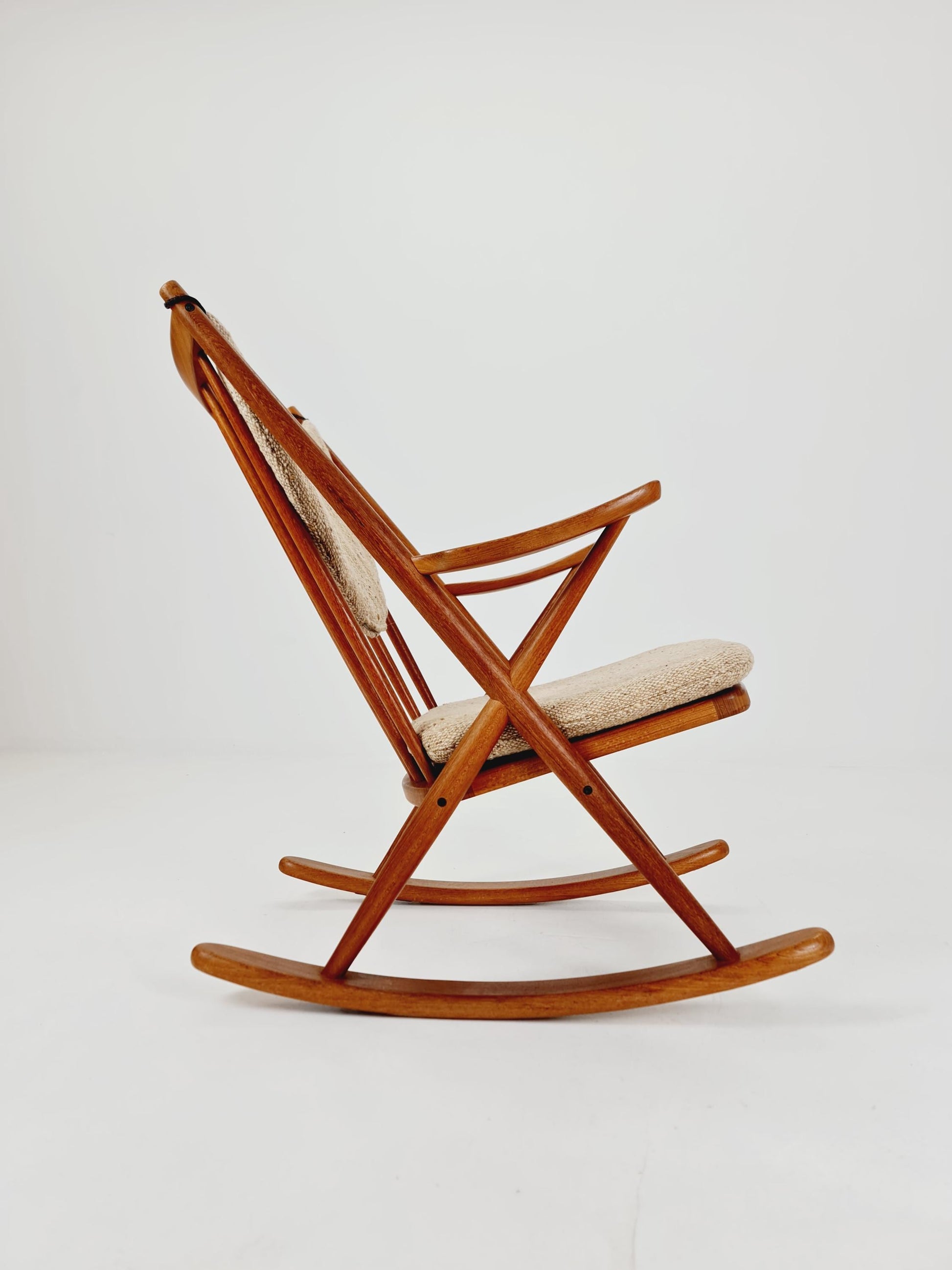 Danish teak Rocking Chair by Frank Reenskaug for Bramin, 1960s