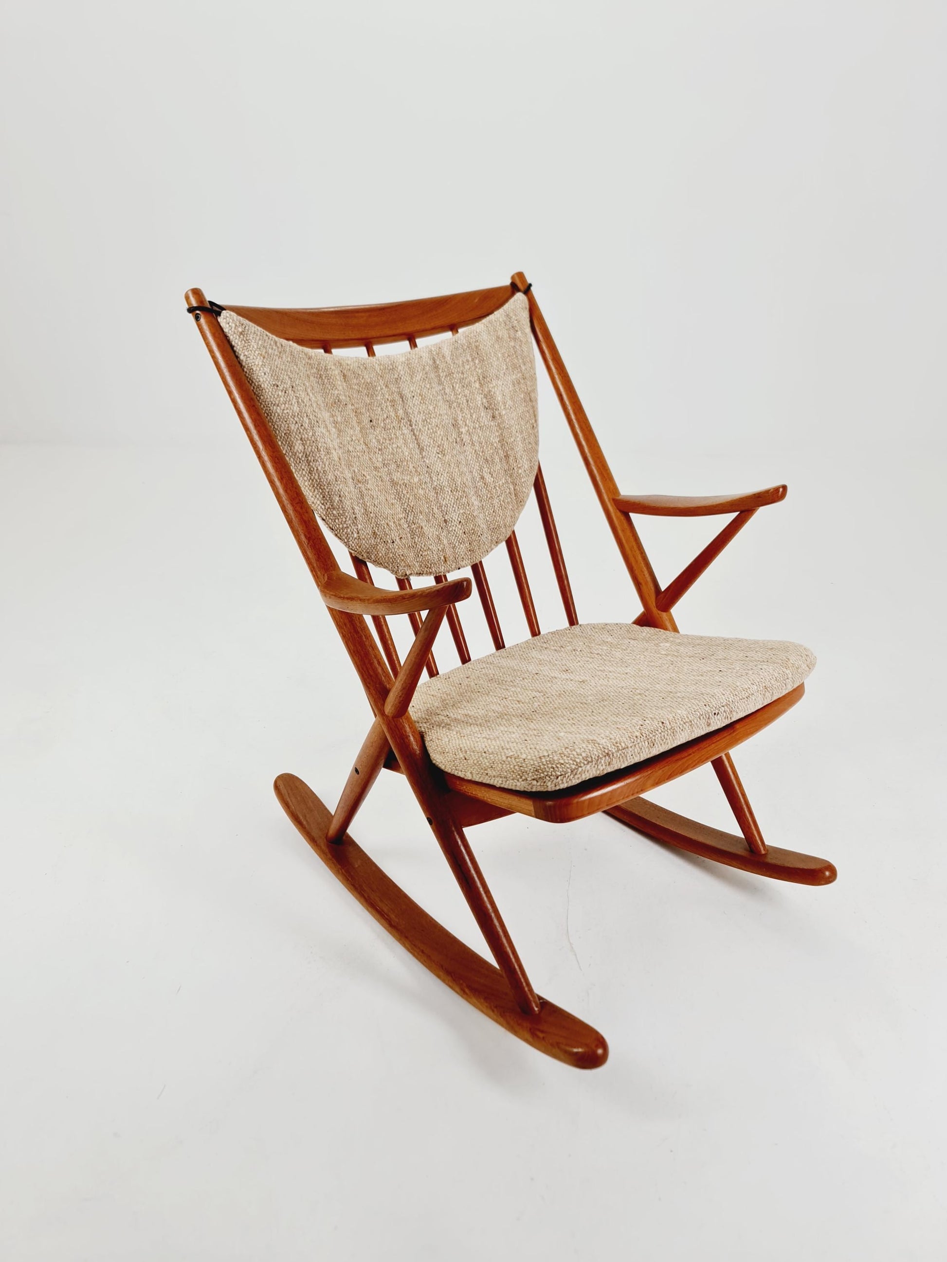 Danish teak Rocking Chair by Frank Reenskaug for Bramin, 1960s