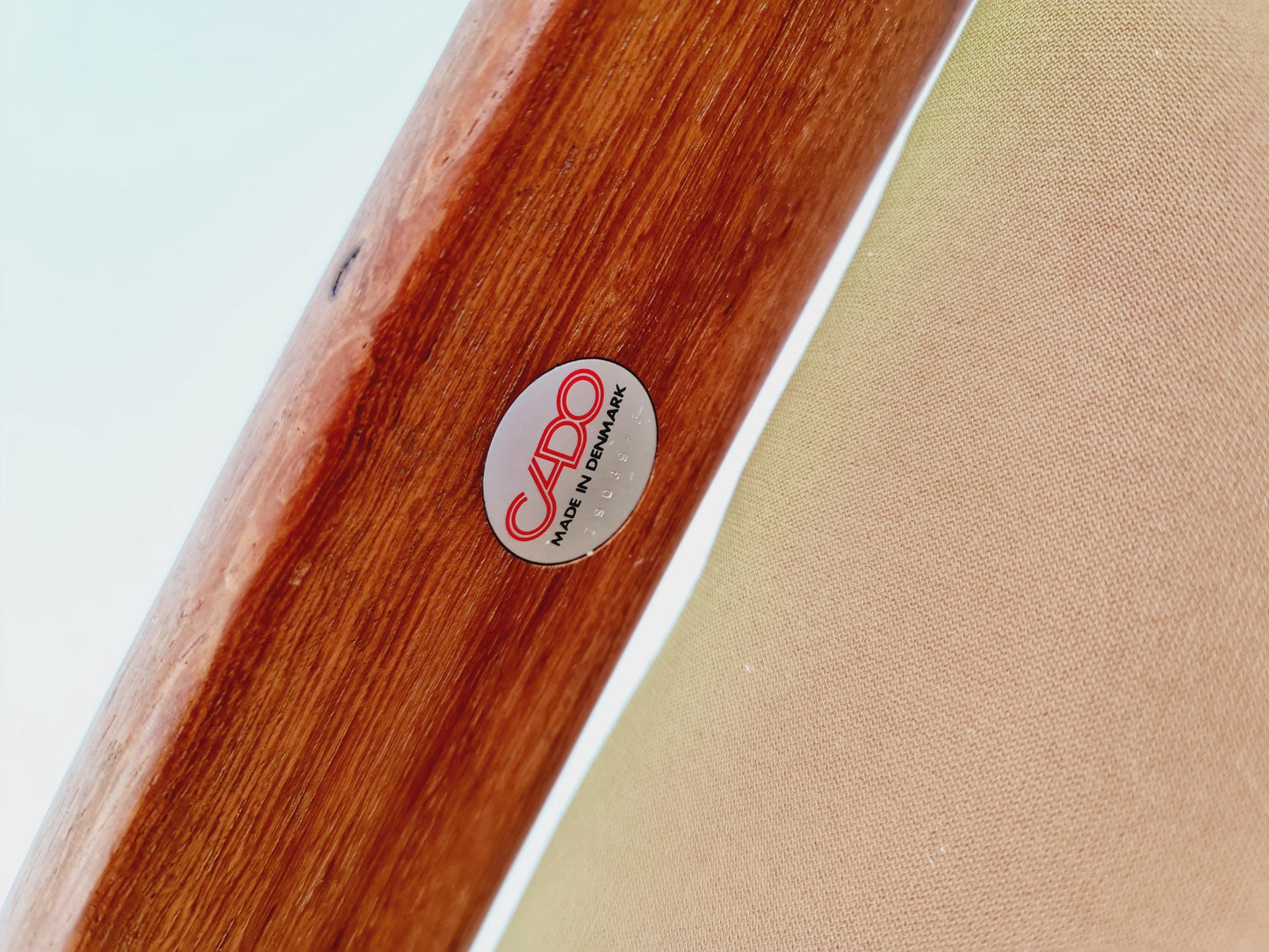 Mid-century Rare Danish teak lounge chair with ottoman by Ole Wanscher for Cado France &Son , 1960s