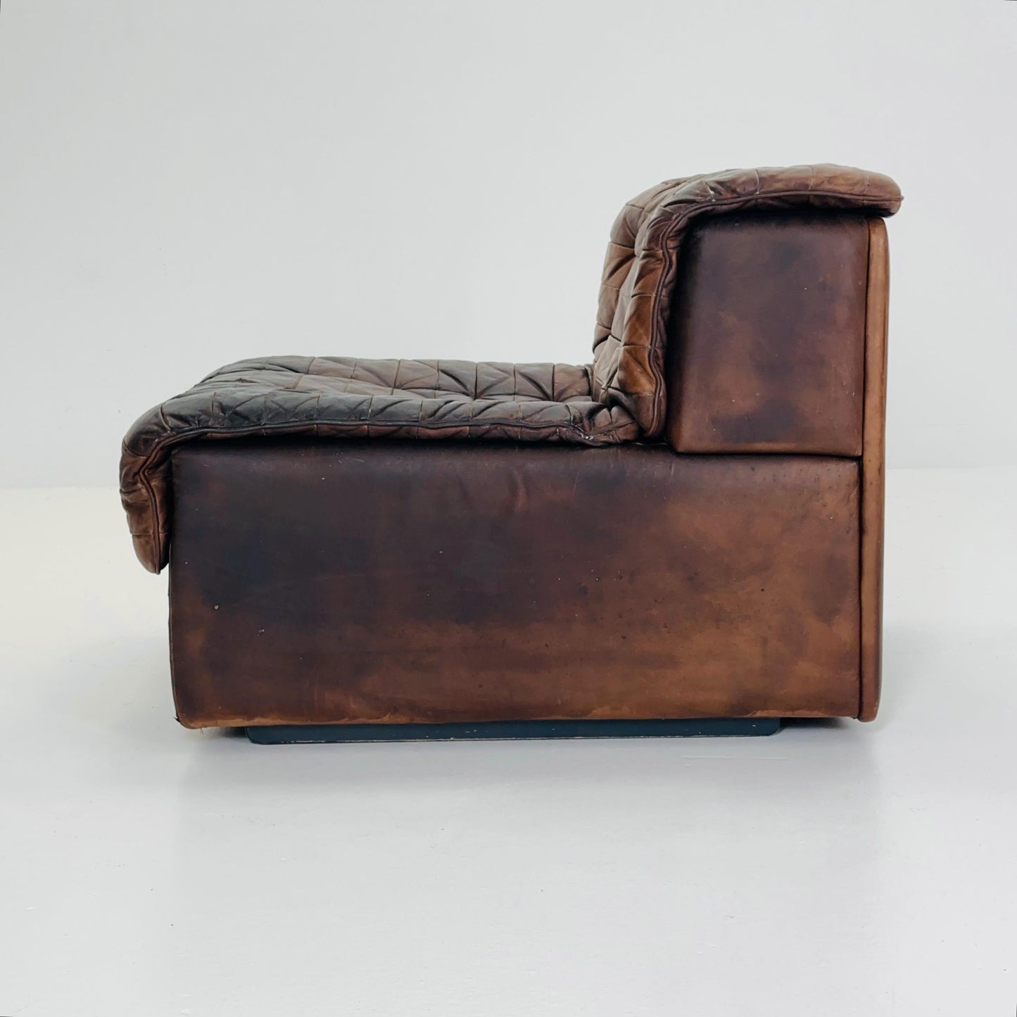 1 of 5 Mid Century DS11 Modular Patchwork Leather lounge chair by De Sede, Switzerland, 1970s