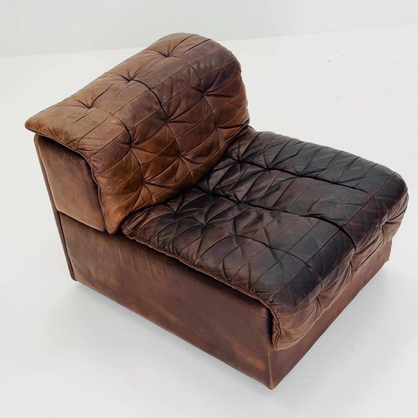 1 of 5 Mid Century DS11 Modular Patchwork Leather lounge chair by De Sede, Switzerland, 1970s